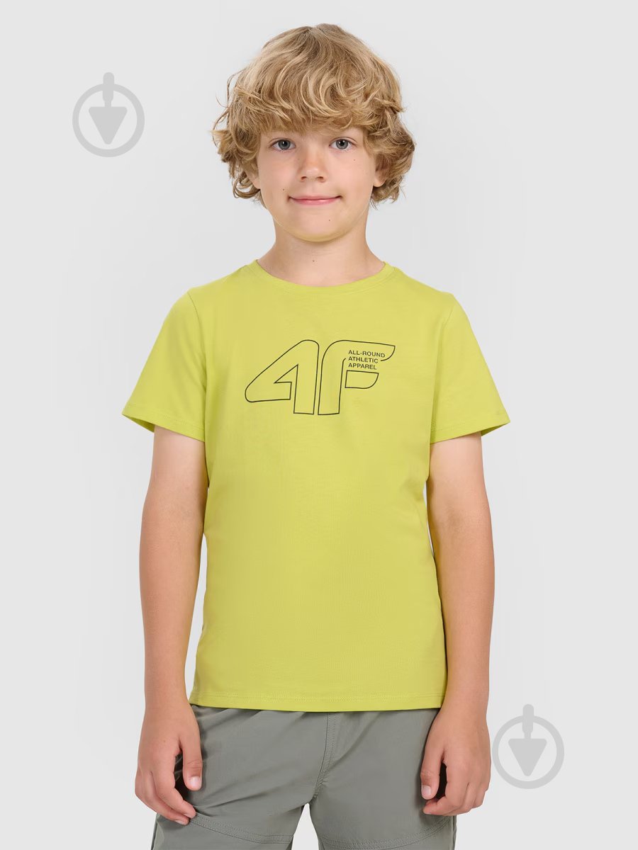 Футболка 4F TSHIRT M2417 4FJWAW25TTSHM2417-72S р.134 жовтий - фото 1