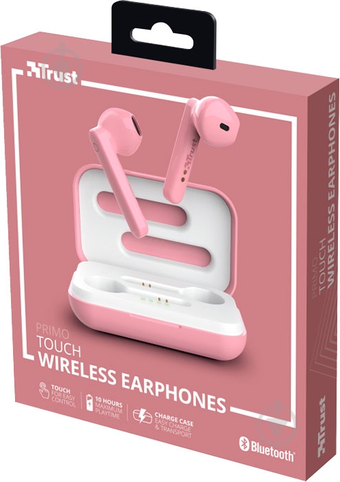 Наушники Trust Primo Touch True Wireless Mic pink (23782) - фото 7