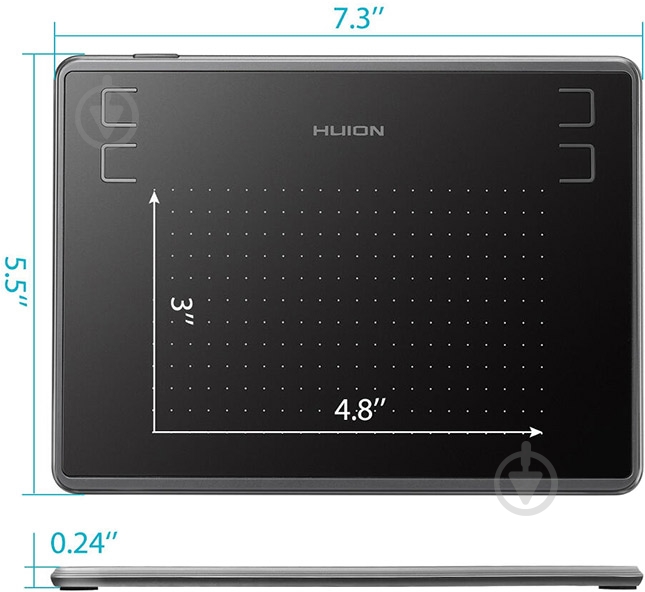 Планшет графічний Huion Inspiroy H430P - фото 8