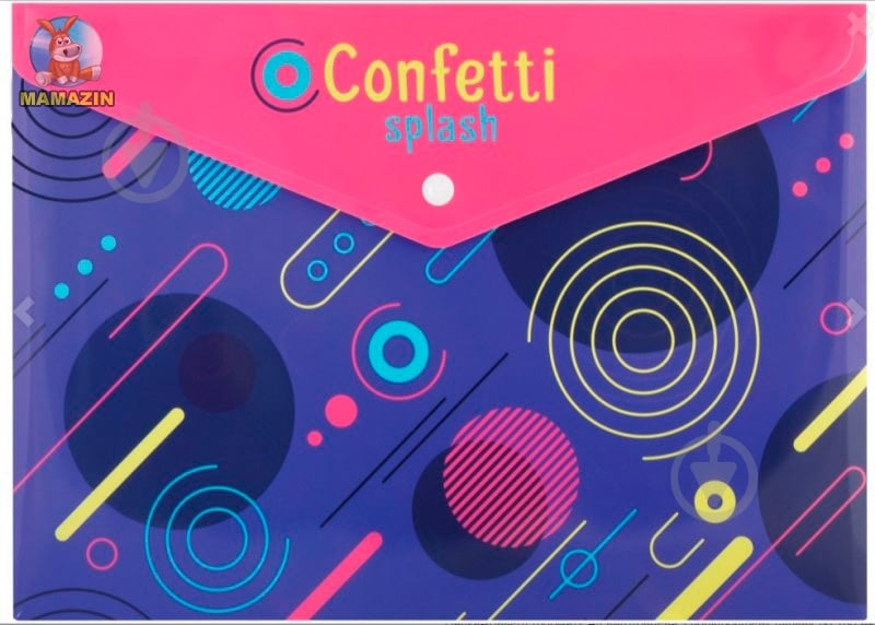 Набір папок-конвертів А4 на кнопці Confetti 180 мкм 12 шт. Cool For School CF32012-09 - фото 1 Набір папок-конвертів А4 на кнопці Confetti 180 мкм 12 шт. Cool For School CF32012-09 - фото 1