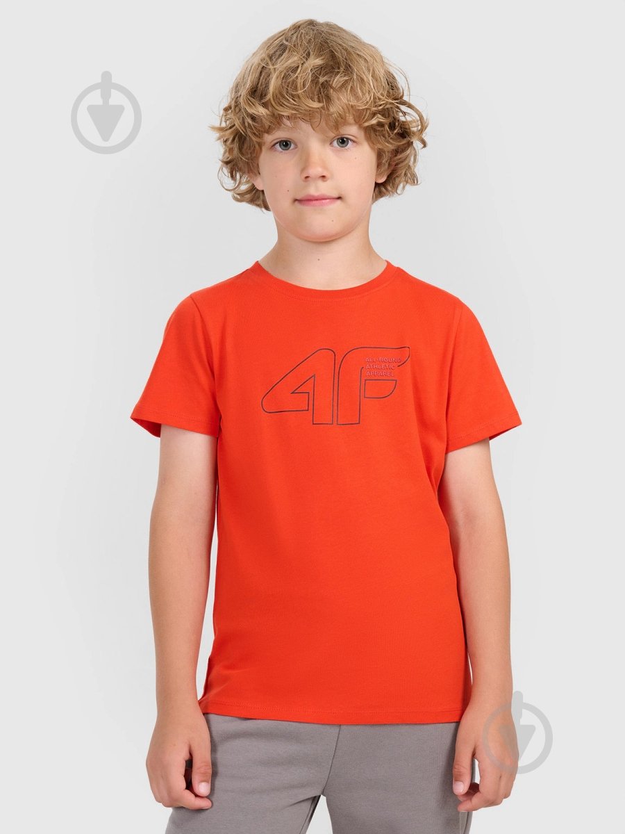 Футболка 4F TSHIRT M2417 4FJWAW25TTSHM2417-62S р.140 помаранчевий - фото 1