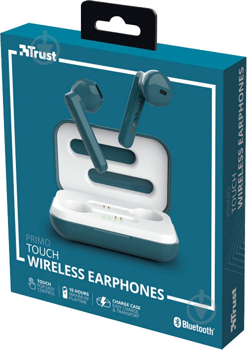 Навушники Trust Primo Touch True Wireless Mic blue (23780) - фото 7 Навушники Trust Primo Touch True Wireless Mic blue (23780) - фото 7