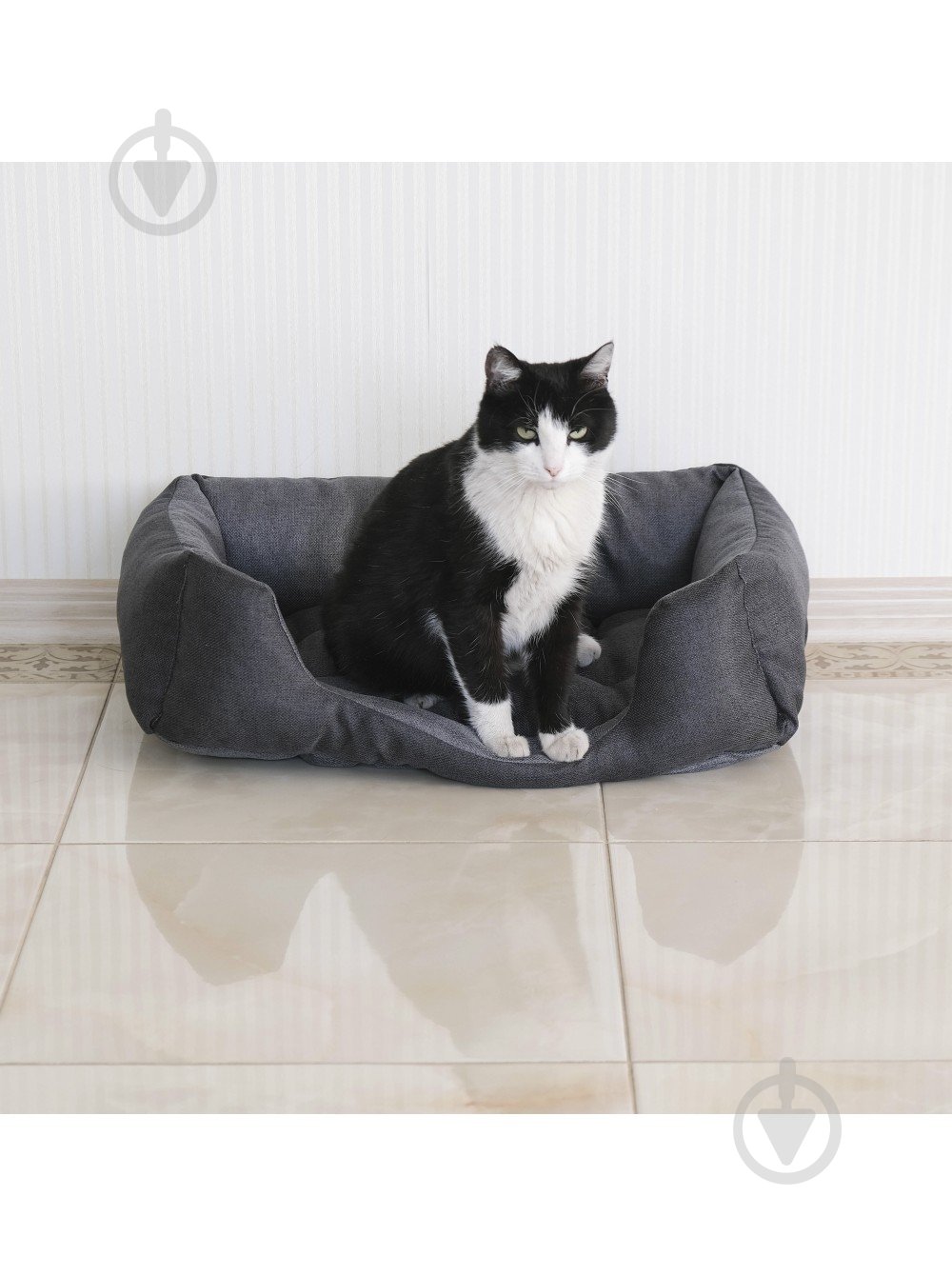 Лежак FX home Mальмо 60х40х18 см, сірий - фото 2