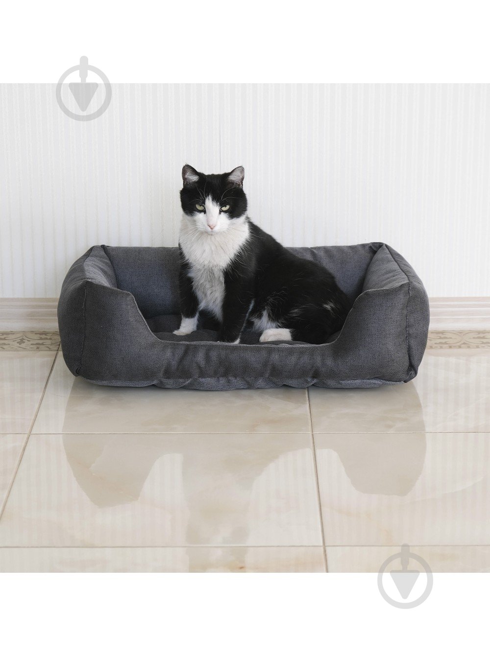 Лежак FX home Mальмо 60х40х18 см, сірий - фото 3