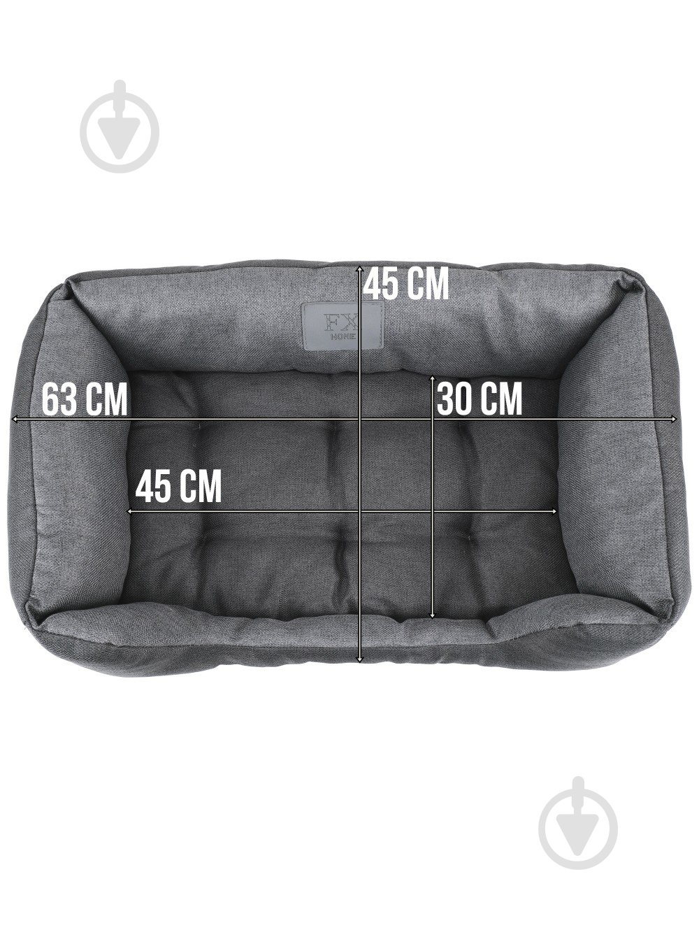 Лежак FX home Mальмо 60х40х18 см, сірий - фото 5