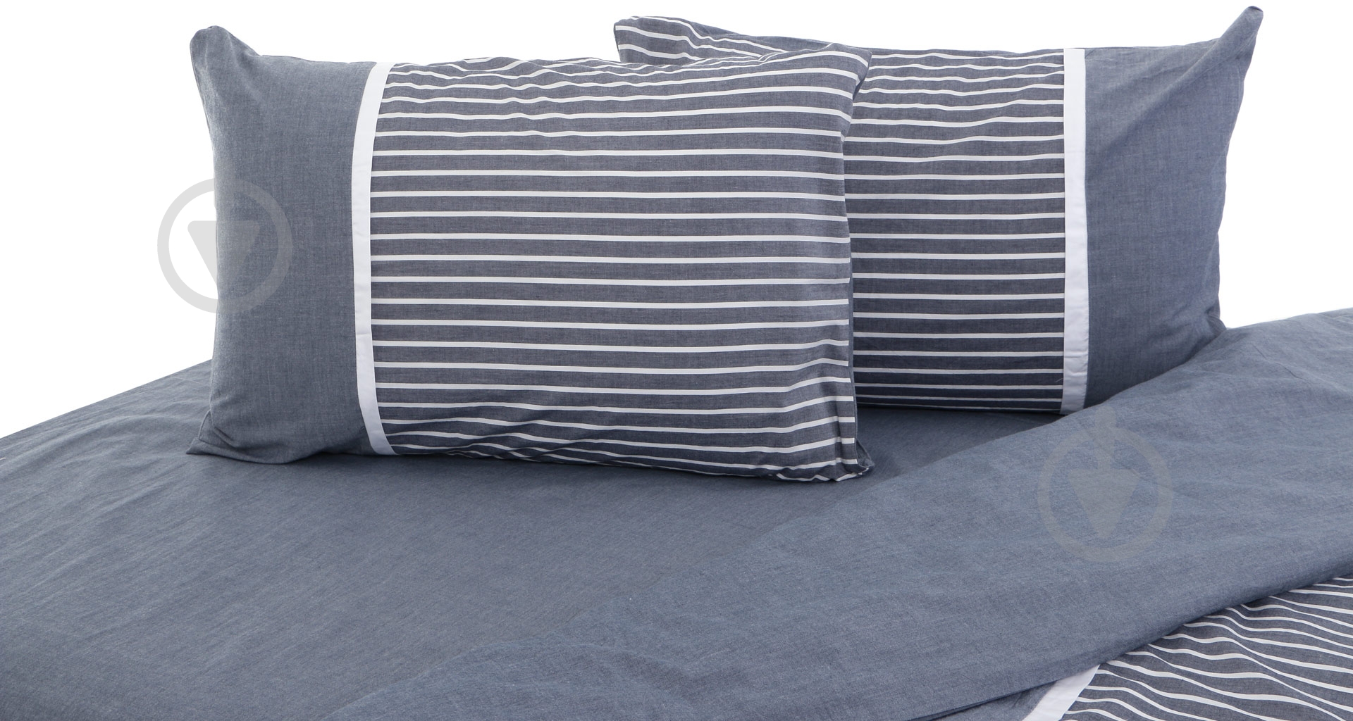 Комплект постельного белья Stonewash blue 2,0 в полоску La Nuit - фото 3