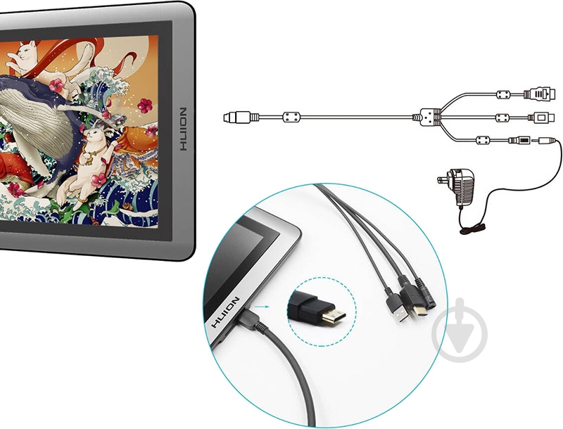 Монітор графічний Huion Kamvas GT-156HD V2 - фото 6