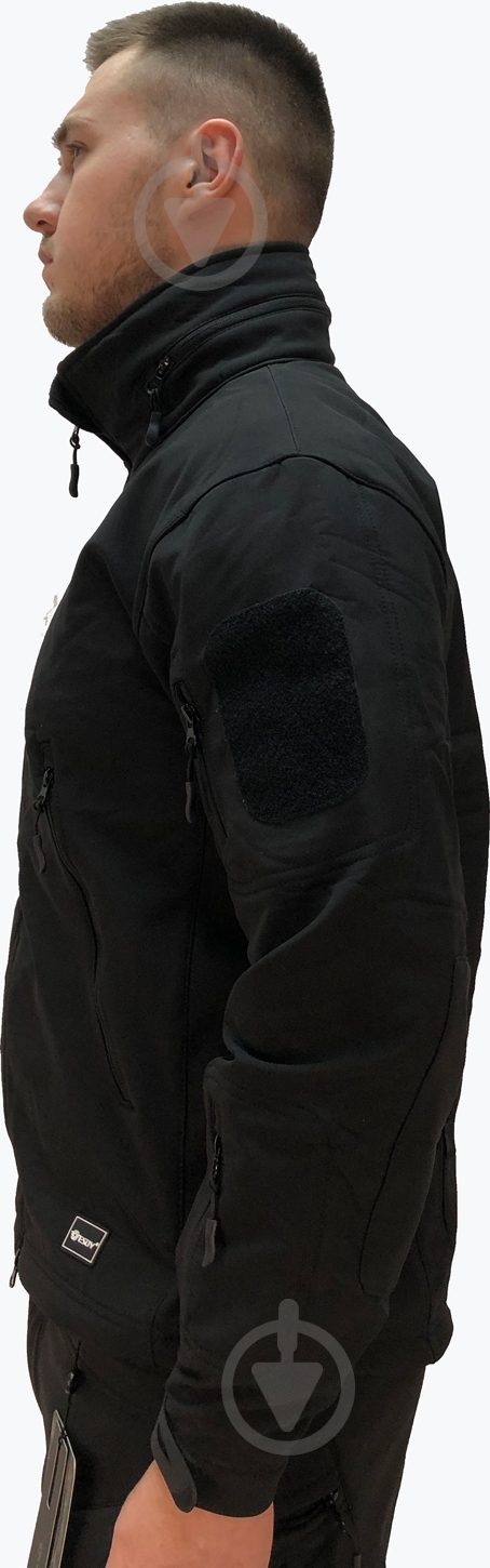 Куртка мужская демисезонная ESDY тактические SOFTSHELL TACTIC 02 р.L черная - фото 3