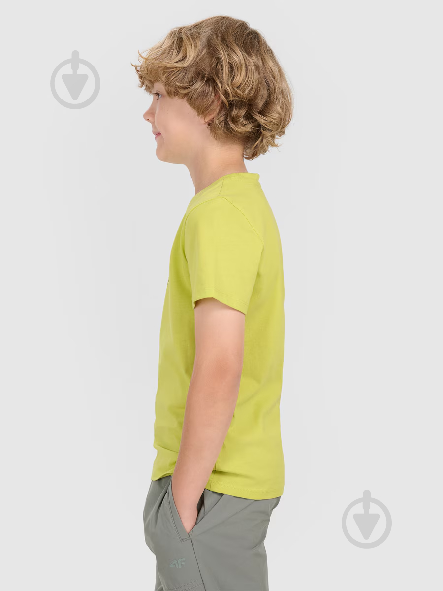 Футболка 4F TSHIRT M2417 4FJWAW25TTSHM2417-72S р.158 жовтий - фото 4