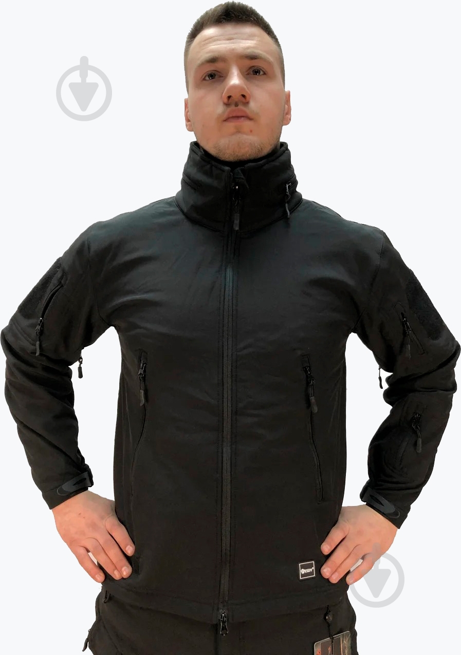 Куртка мужская демисезонная ESDY тактическая SOFTSHELL TACTIC 02 р.XL черная - фото 2 Куртка мужская демисезонная ESDY тактическая SOFTSHELL TACTIC 02 р.XL черная - фото 2