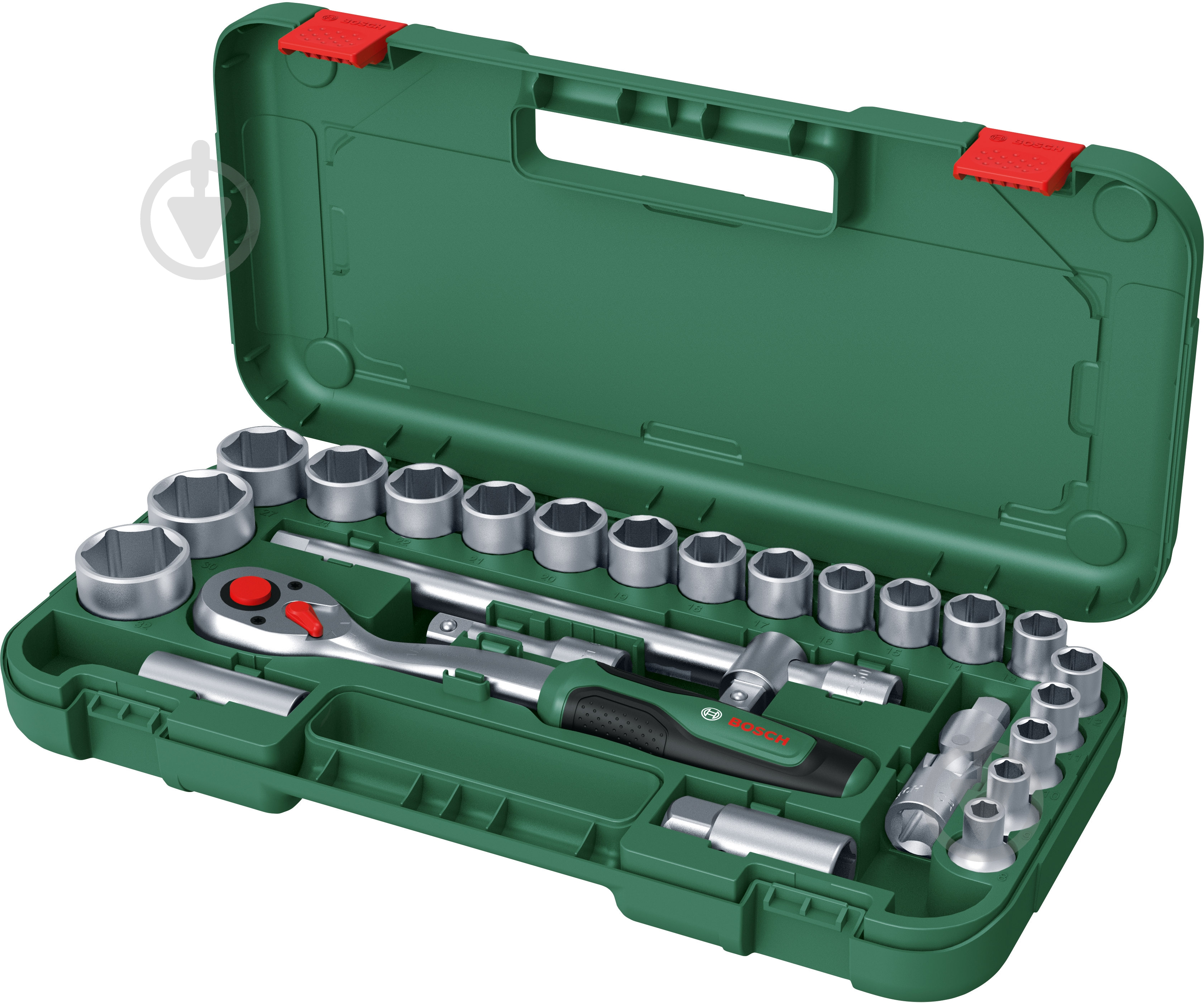 Набор трещоток 1/2" Bosch 25 шт. 1600A02Z9F - фото 3