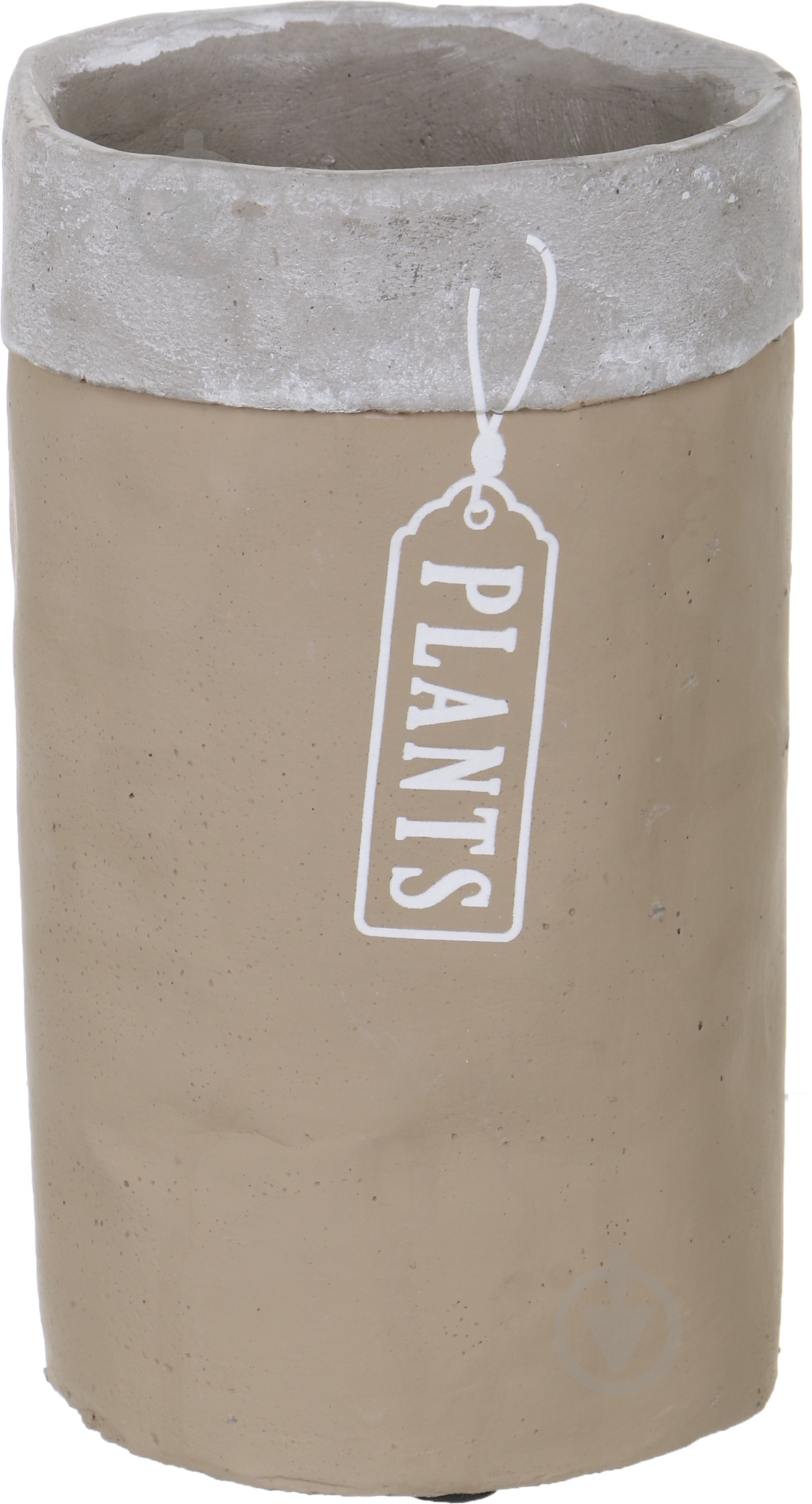 Ваза бетонная Luna 11х20 см 20 см бежевая - фото 1