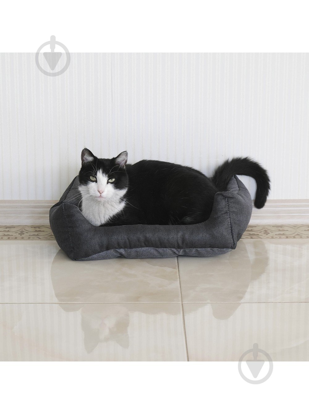 Лежак FX home Mальмо 40х30х12 см, сірий - фото 2