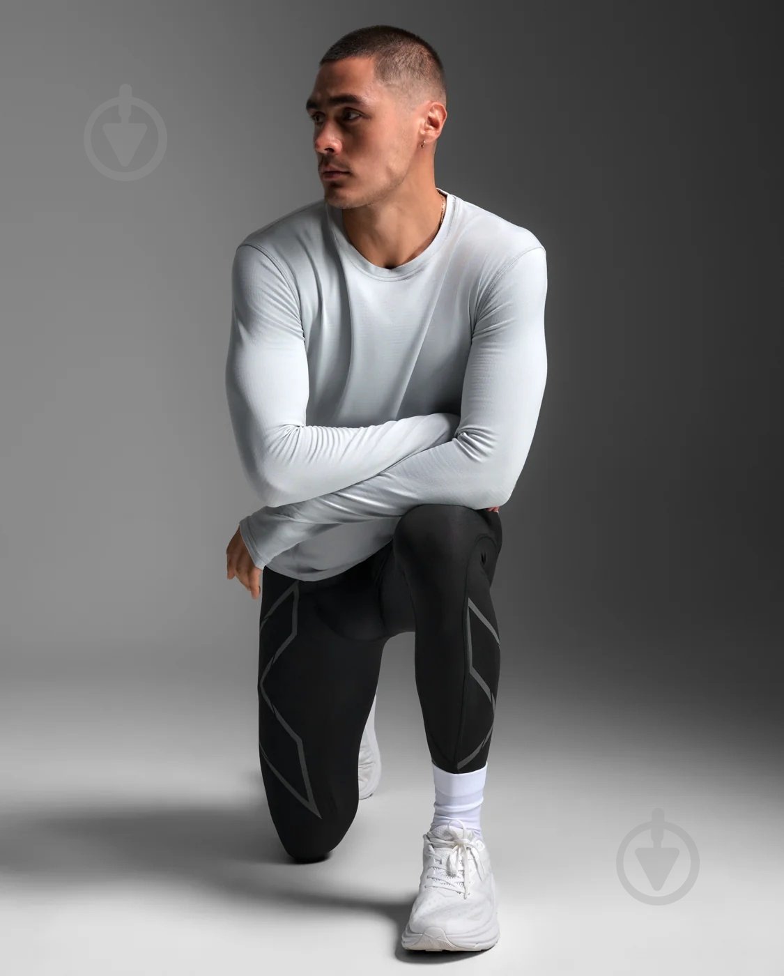 Футболка 2XU Ignition Grid Base Layer MR7448a_HBM/BRF р.2XL серый - фото 8