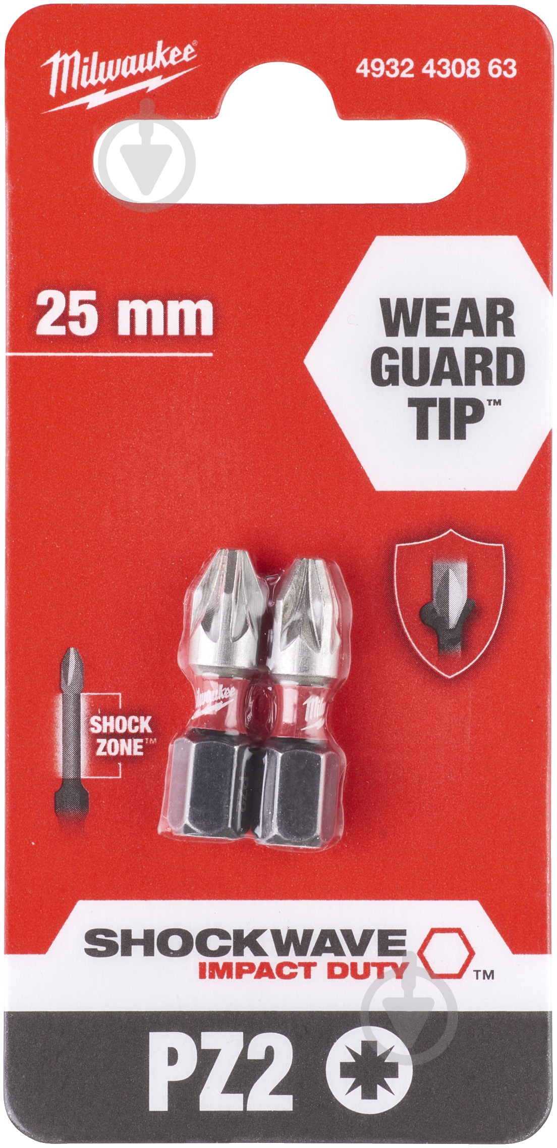 Бита Milwaukee PZ2 1 шт. 4932430863 - фото 1