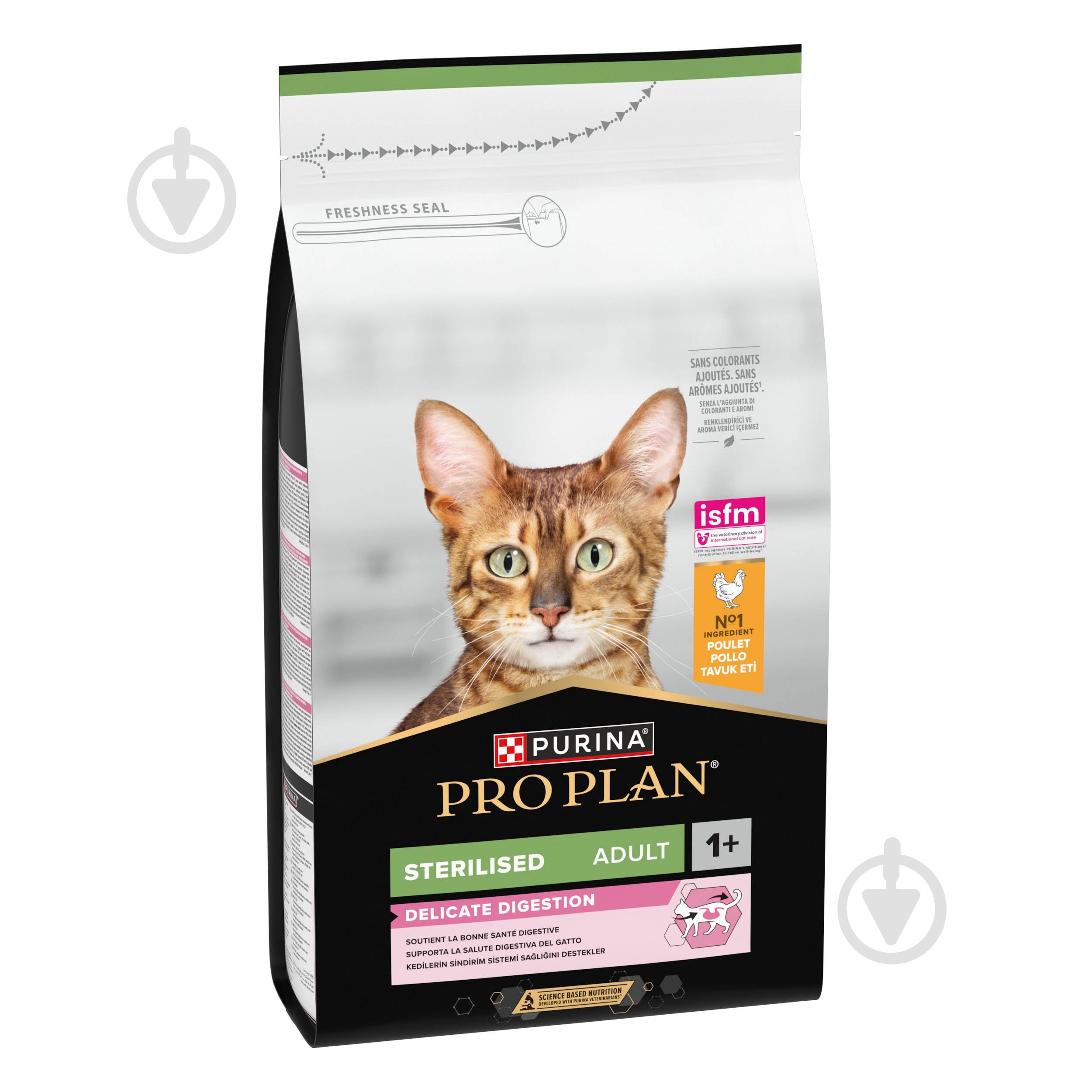 Корм сухой для взрослых стерилизованных кошек ProPlan by Purina Sterilised Adult 1+ Delicate Digestion чувствительное пищеварение с курицей 1,5 кг - фото 2