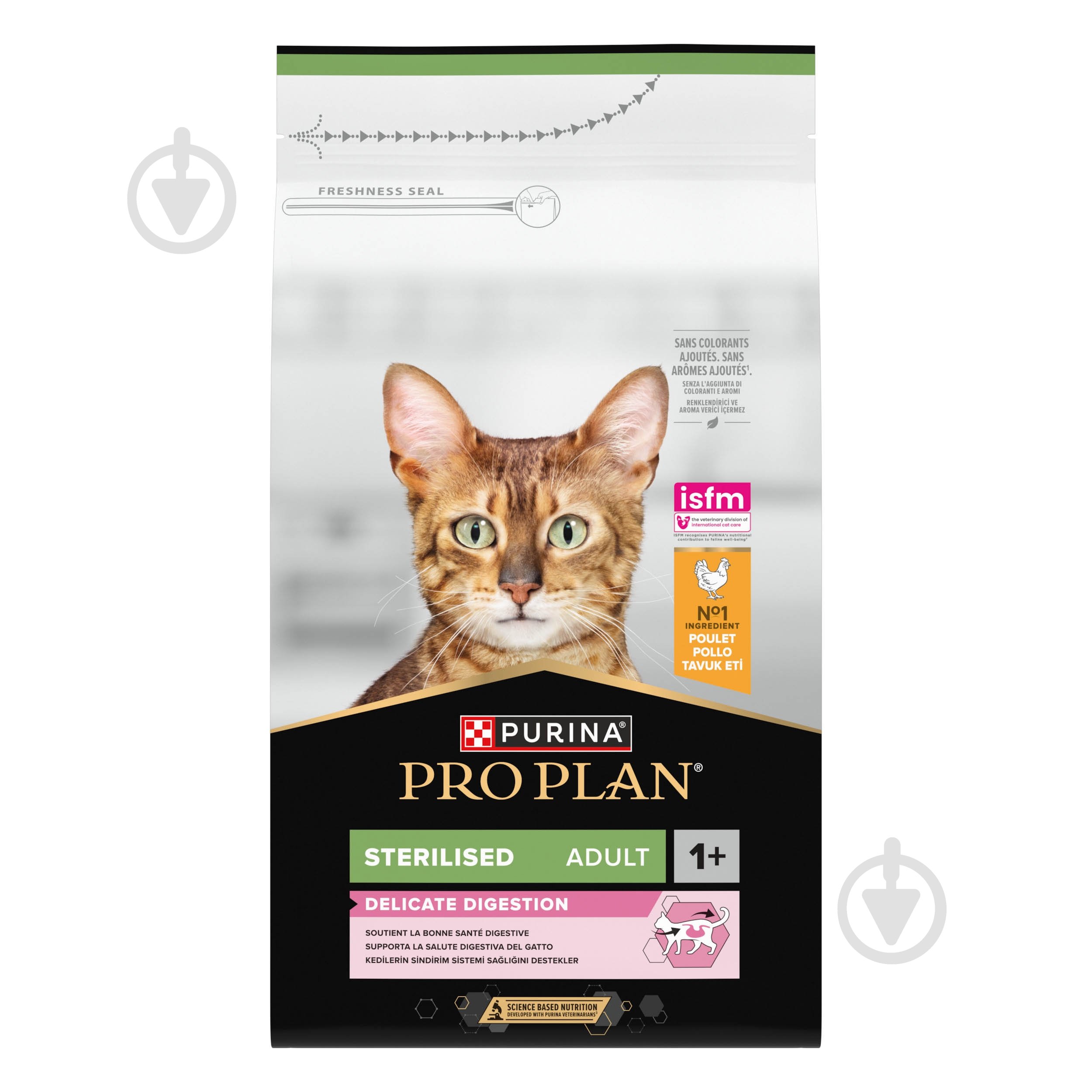 Корм сухой для взрослых стерилизованных кошек ProPlan by Purina Sterilised Adult 1+ Delicate Digestion чувствительное пищеварение с курицей 1,5 кг - фото 1