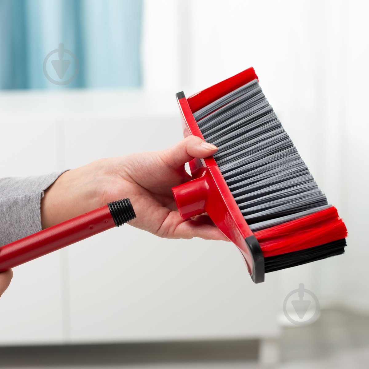 Метла 3 Action Vileda 140 см красный - фото 4