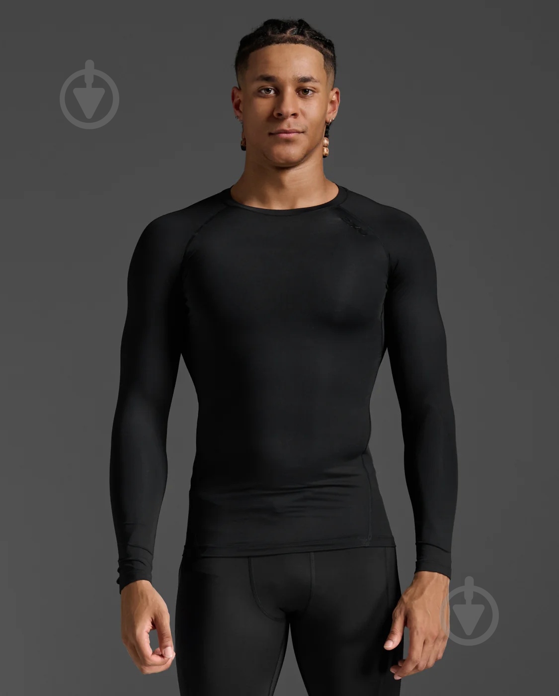 Футболка 2XU Core Compression Long Sleeve MA6398a_BLK/NLO р.2XL черный - фото 1