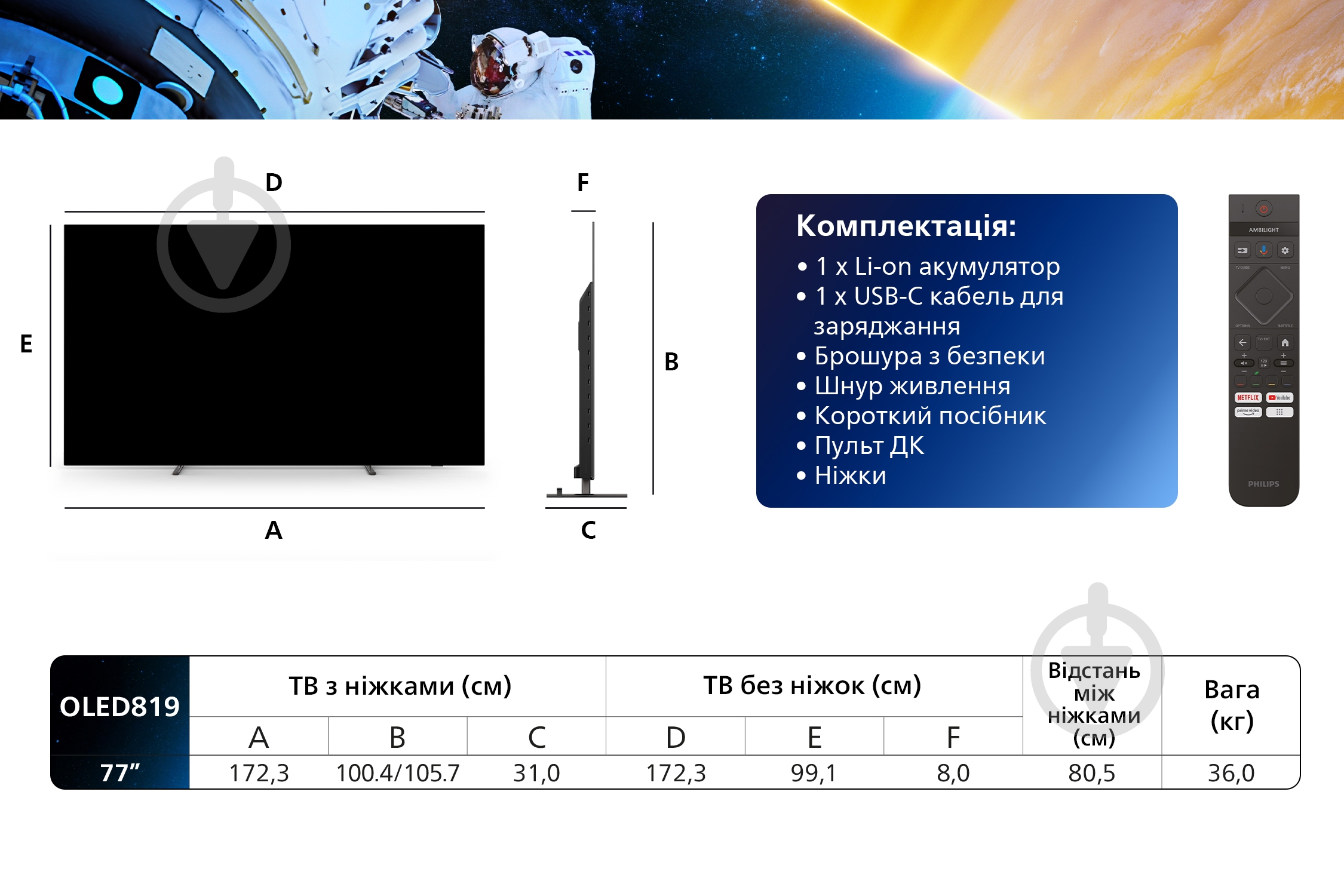 Телевизор Philips 77OLED819/12 - фото 23