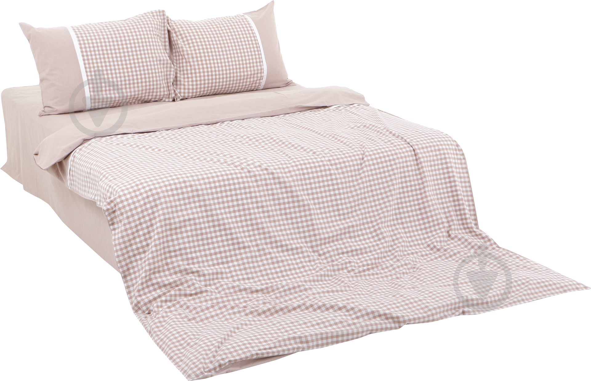 Комплект постельного белья Stonewash beige 2,0 бежево-белый La Nuit - фото 1