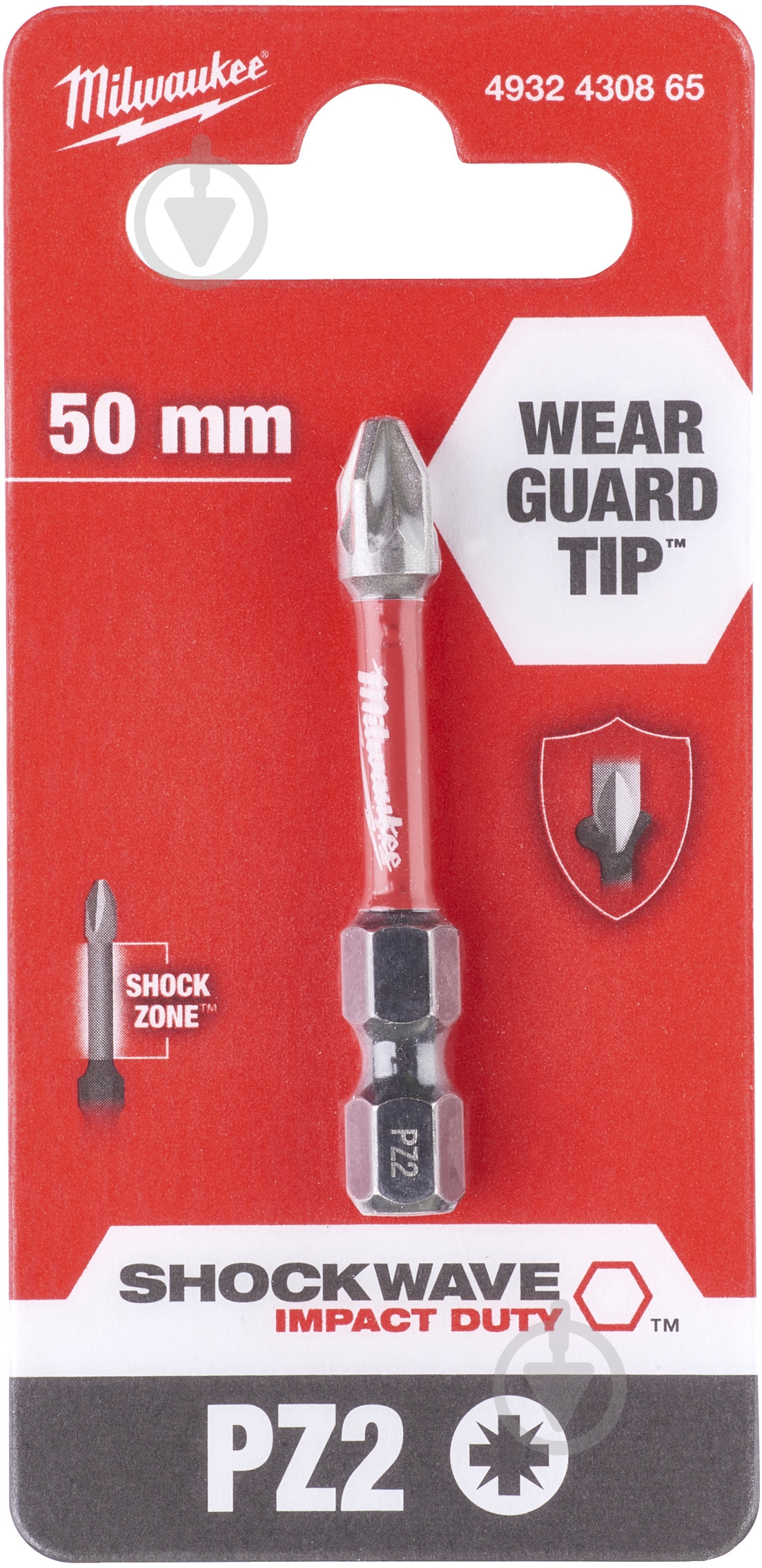 Бита Milwaukee PZ2 1 шт. 4932430865 - фото 1 Бита Milwaukee PZ2 1 шт. 4932430865 - фото 1