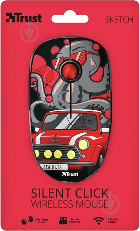 Мышь Trust Sketch Silent Click Wireless Red (23336) black/red (23336) - фото 5