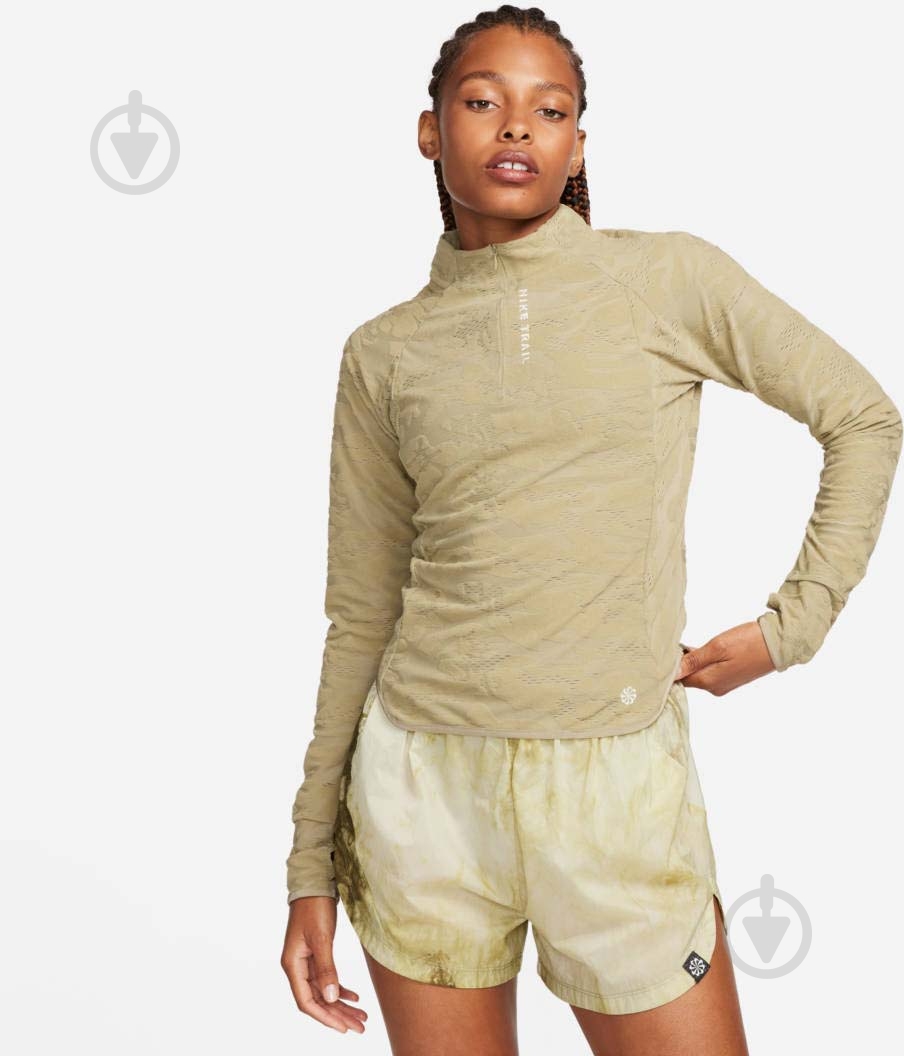 Джемпер Nike W NK TRAIL DF MIDLAYER FB7637-276 р.S хаки - фото 1