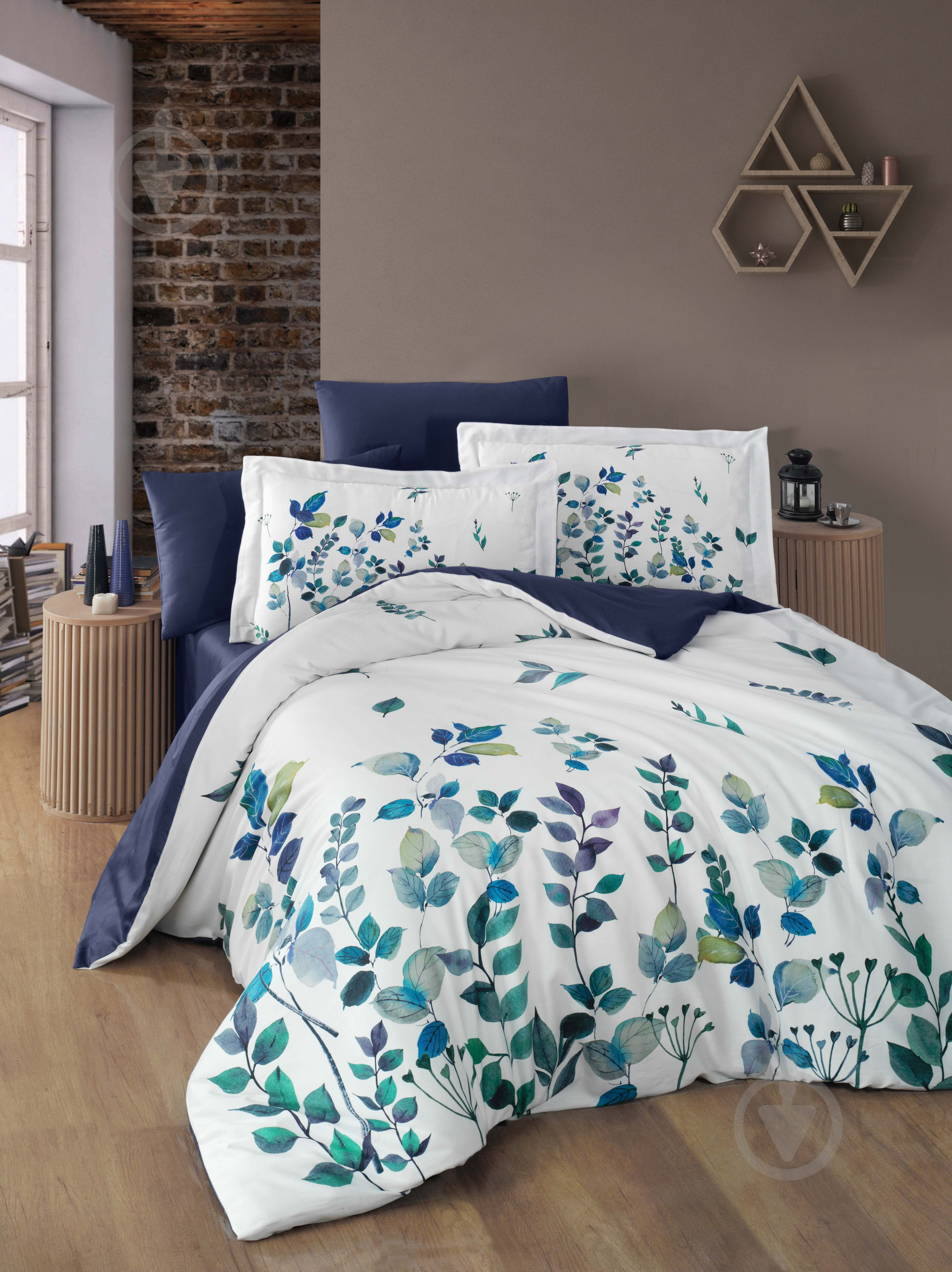 ᐉ Комплект постільної білизни Botanic Blue 2 блакитний La Nuit