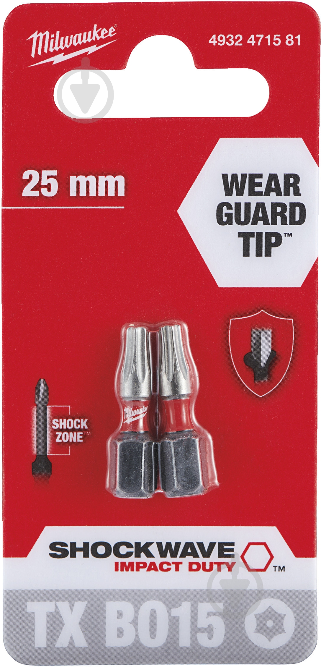 Бита Milwaukee Torx 2 шт. 4932471581 - фото 1