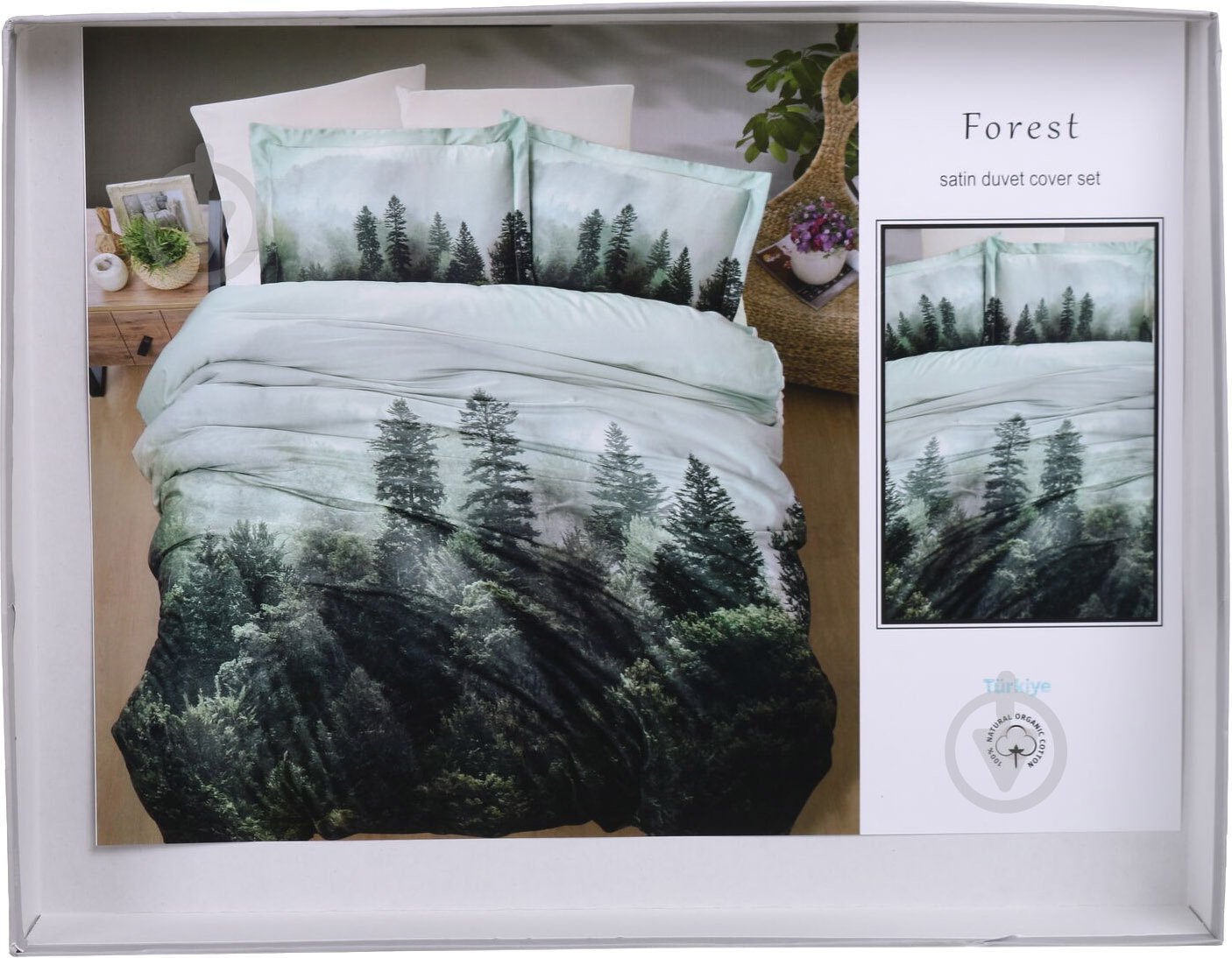 Комплект постільної білизни Forest 2 зелений La Nuit - фото 7 Комплект постільної білизни Forest 2 зелений La Nuit - фото 7