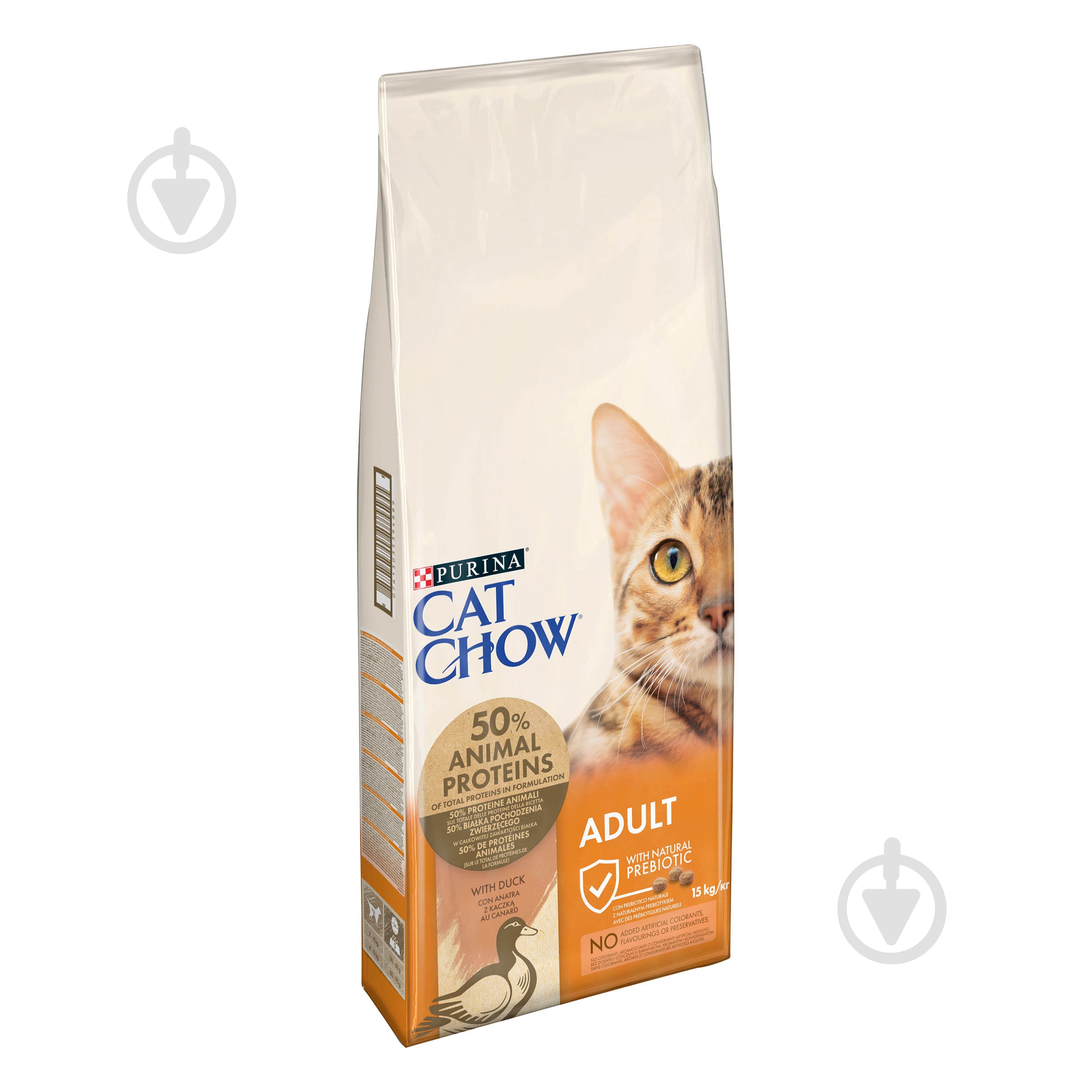 Корм сухой для взрослых котов Cat Chow by Purina Adult с уткой 15 кг - фото 2 Корм сухой для взрослых котов Cat Chow by Purina Adult с уткой 15 кг - фото 2