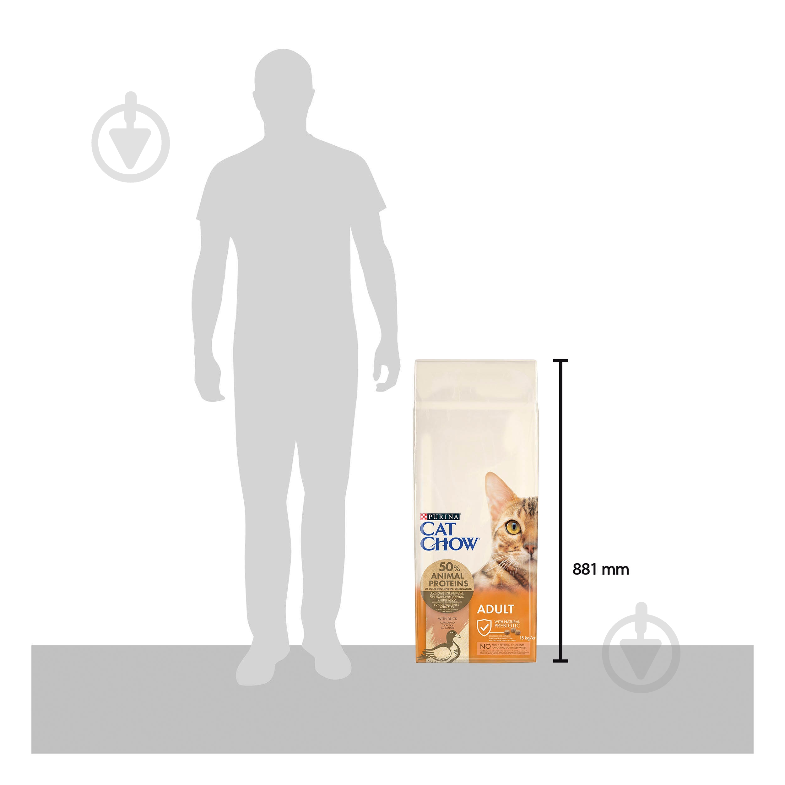 Корм сухой для взрослых котов Cat Chow by Purina Adult с уткой 15 кг - фото 4 Корм сухой для взрослых котов Cat Chow by Purina Adult с уткой 15 кг - фото 4