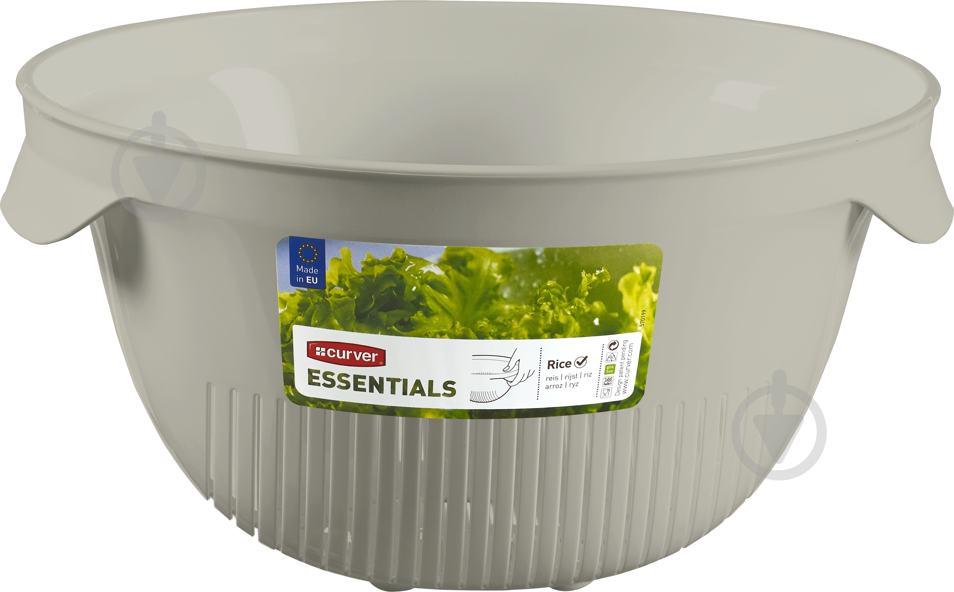 Дуршлаг Curver Essentials бежевый - фото 1 Дуршлаг Curver Essentials бежевый - фото 1