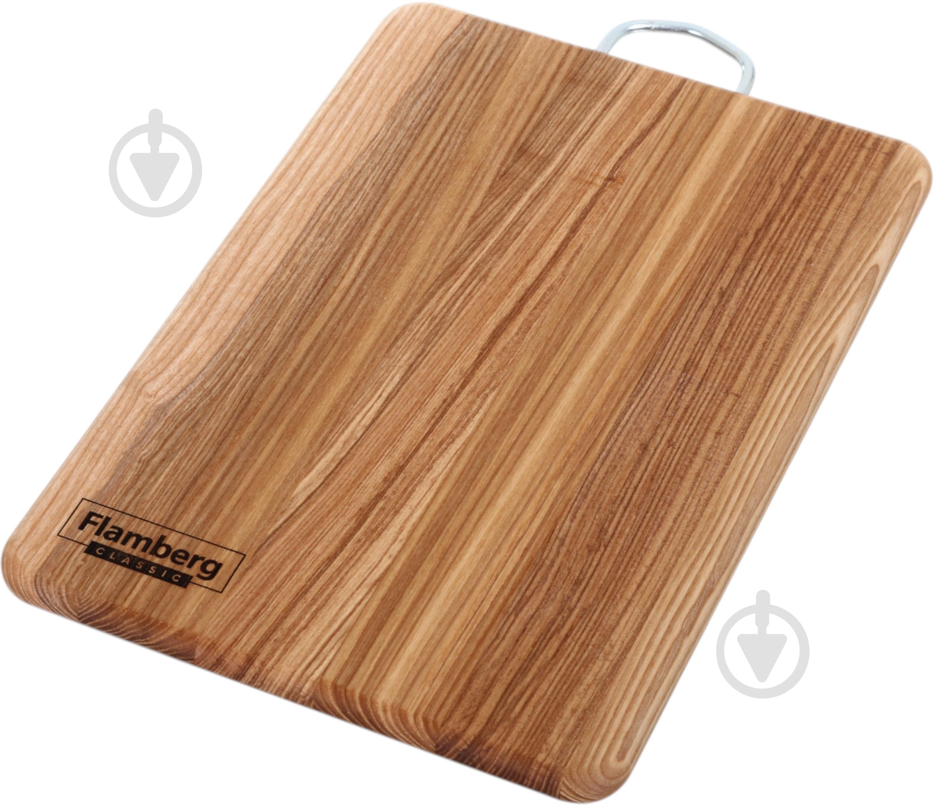 Дошка кухонна Flamberg прямокутна з металевою ручкою 33х23x1,6 см ясен - фото 2 Дошка кухонна Flamberg прямокутна з металевою ручкою 33х23x1,6 см ясен - фото 2