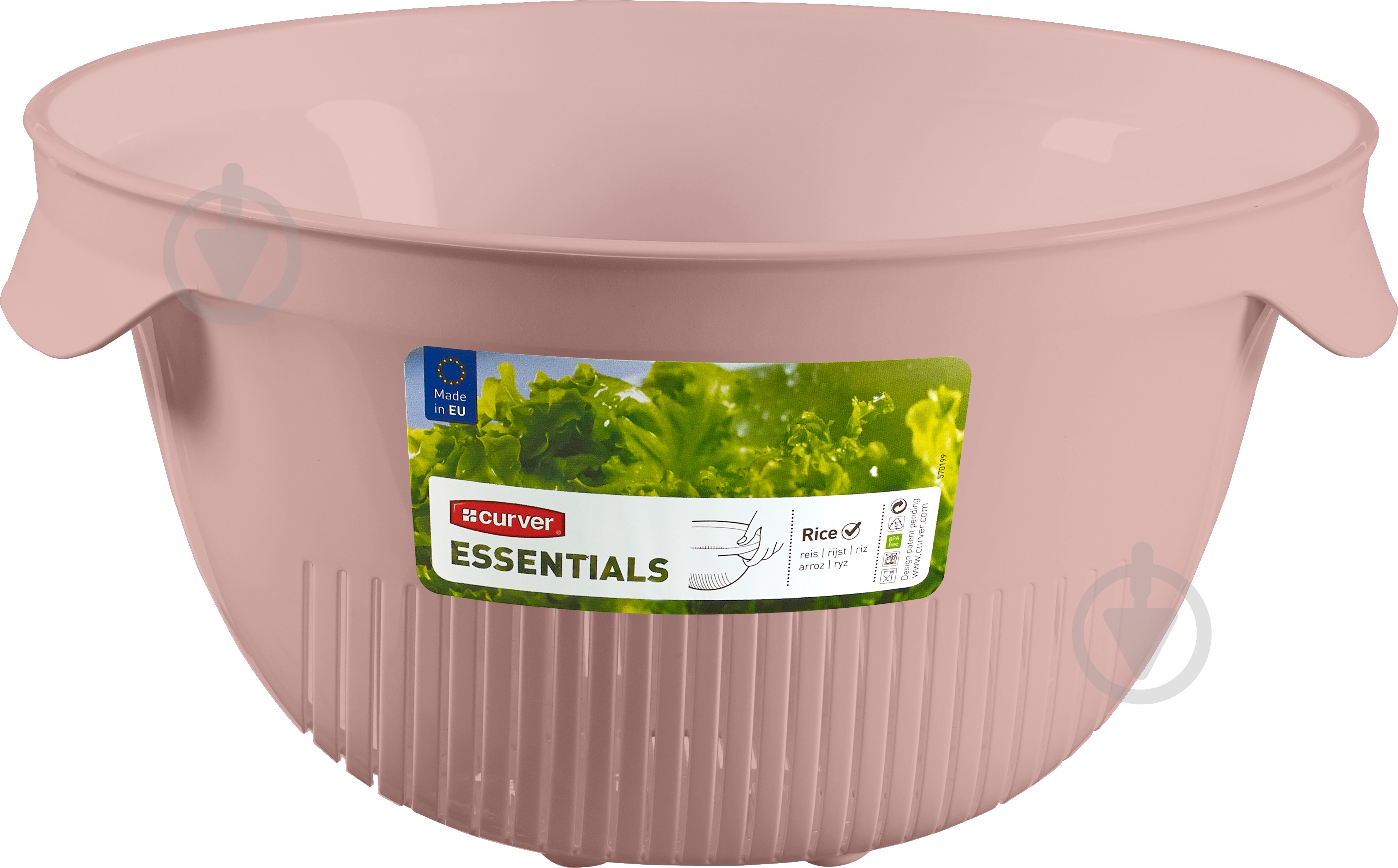 Дуршлаг Curver Essentials розовый - фото 1 Дуршлаг Curver Essentials розовый - фото 1