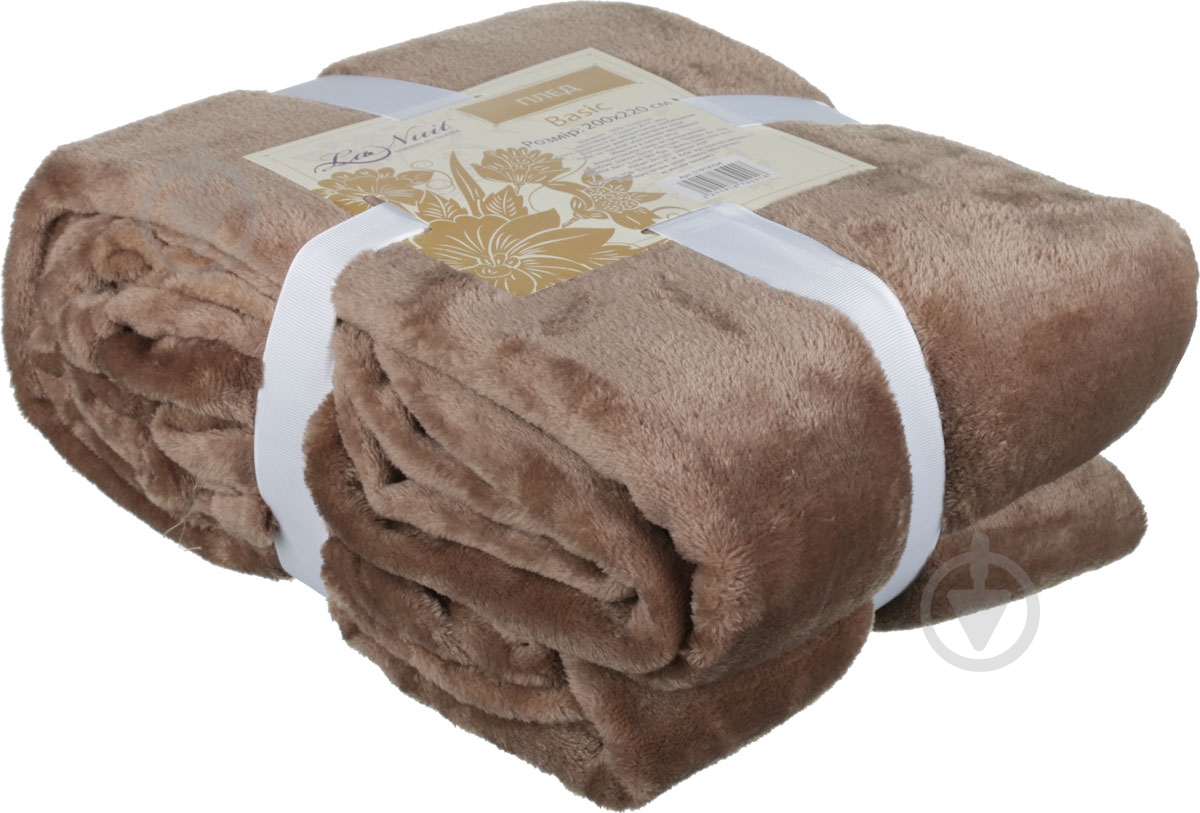 Плед Basic 200x220 см светло-коричневый La Nuit - фото 3 Плед Basic 200x220 см светло-коричневый La Nuit - фото 3