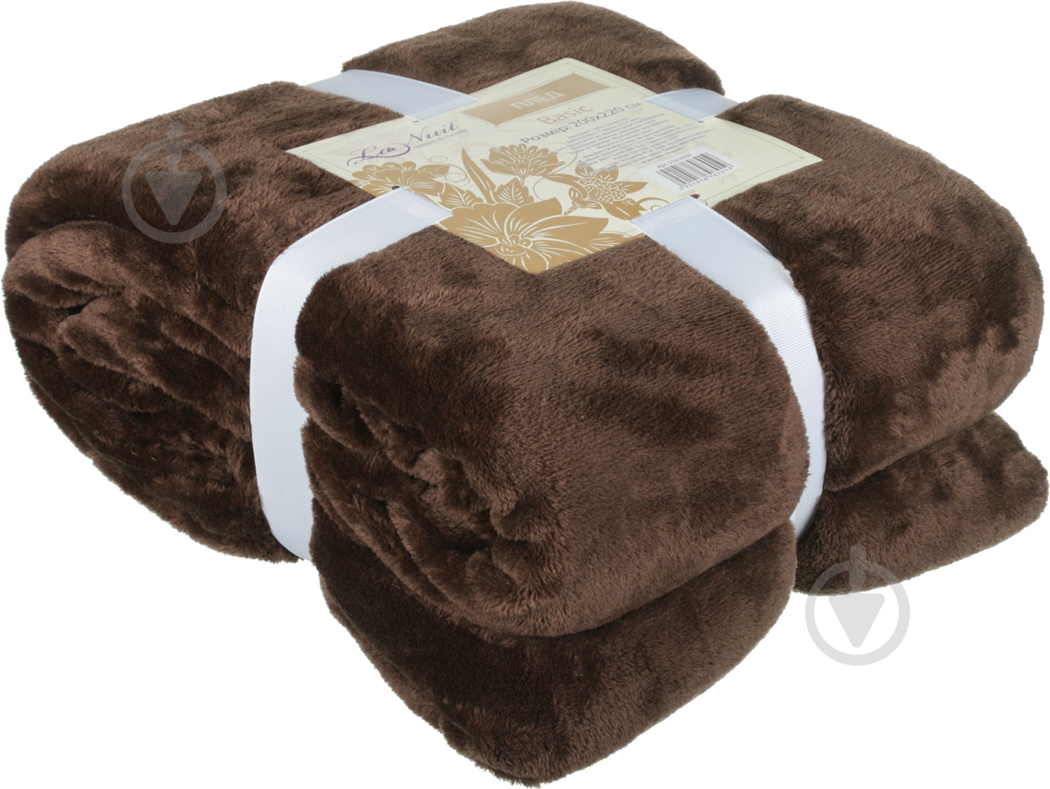 Плед Basic 200x220 см темно-коричневый La Nuit - фото 3