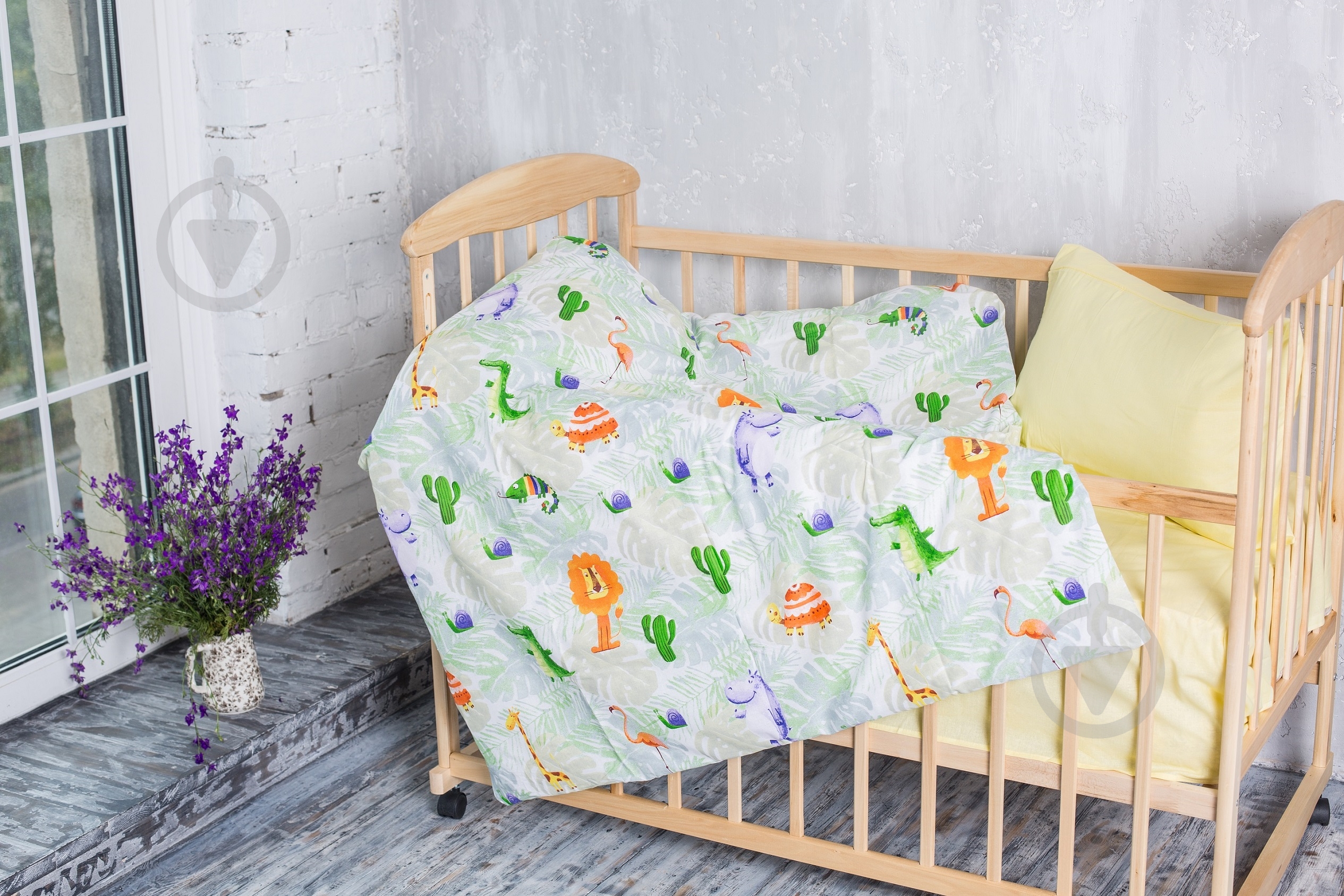 Комплект постельного белья Детский Джунгли зеленый Ecotton - фото 1 Комплект постельного белья Детский Джунгли зеленый Ecotton - фото 1