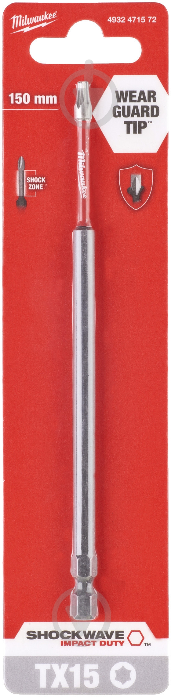 Бита Milwaukee Torx 1 шт. 4932471572 - фото 1