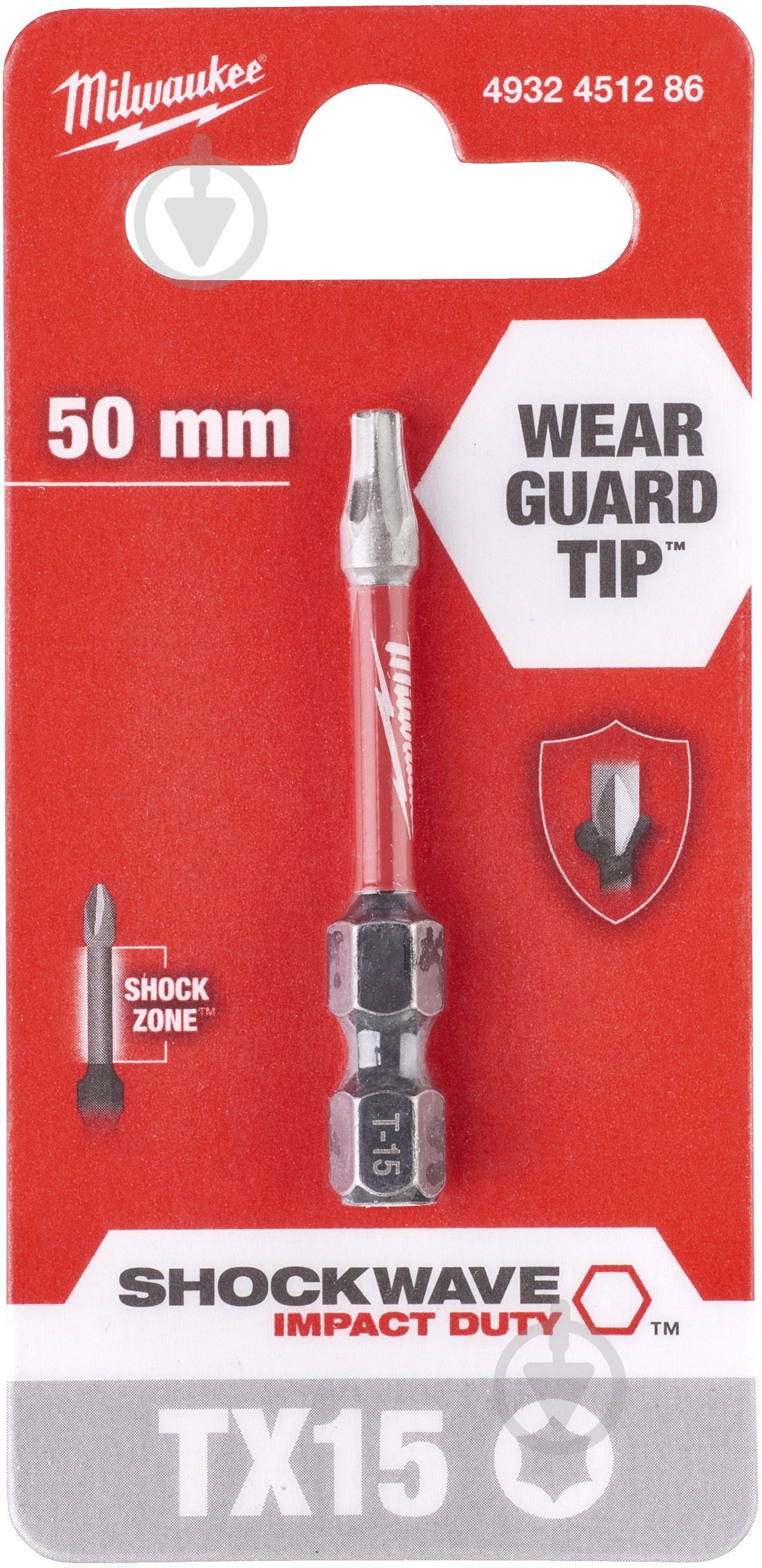 Бита Milwaukee Torx 1 шт. 4932451286 - фото 1