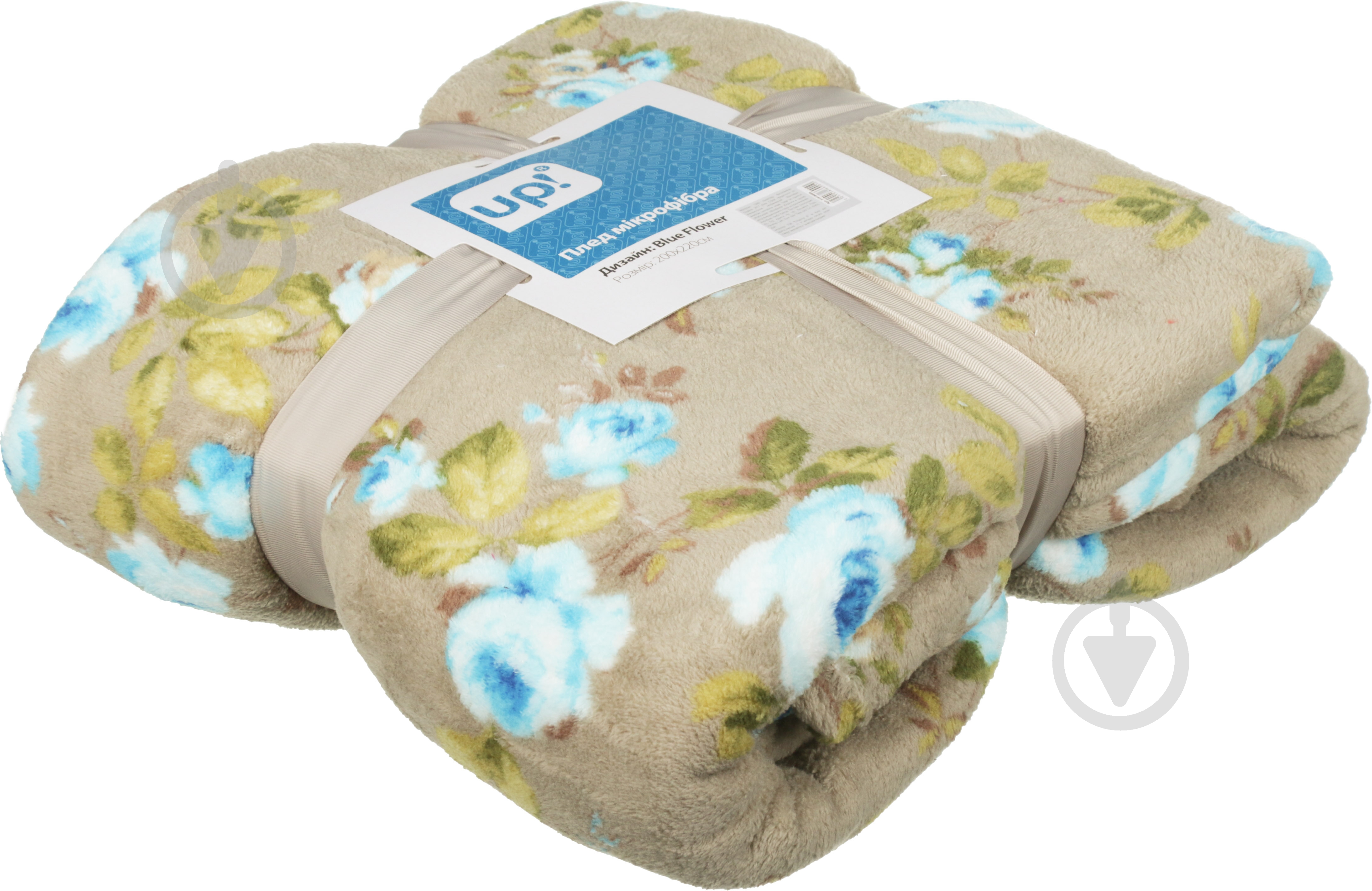 Плед Blue Flower 200x220 см оливковый UP! (Underprice) - фото 2