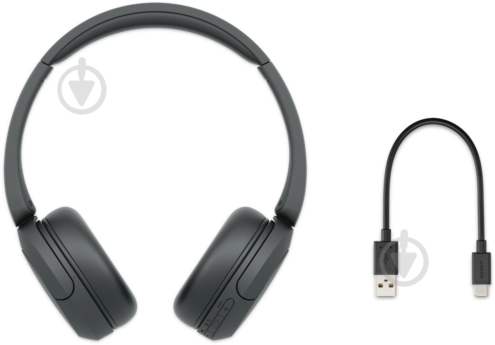 Навушники Sony On-ear BT 5.2 SBC AAC Wireless Mic black (WHCH520B.CE7) - фото 7