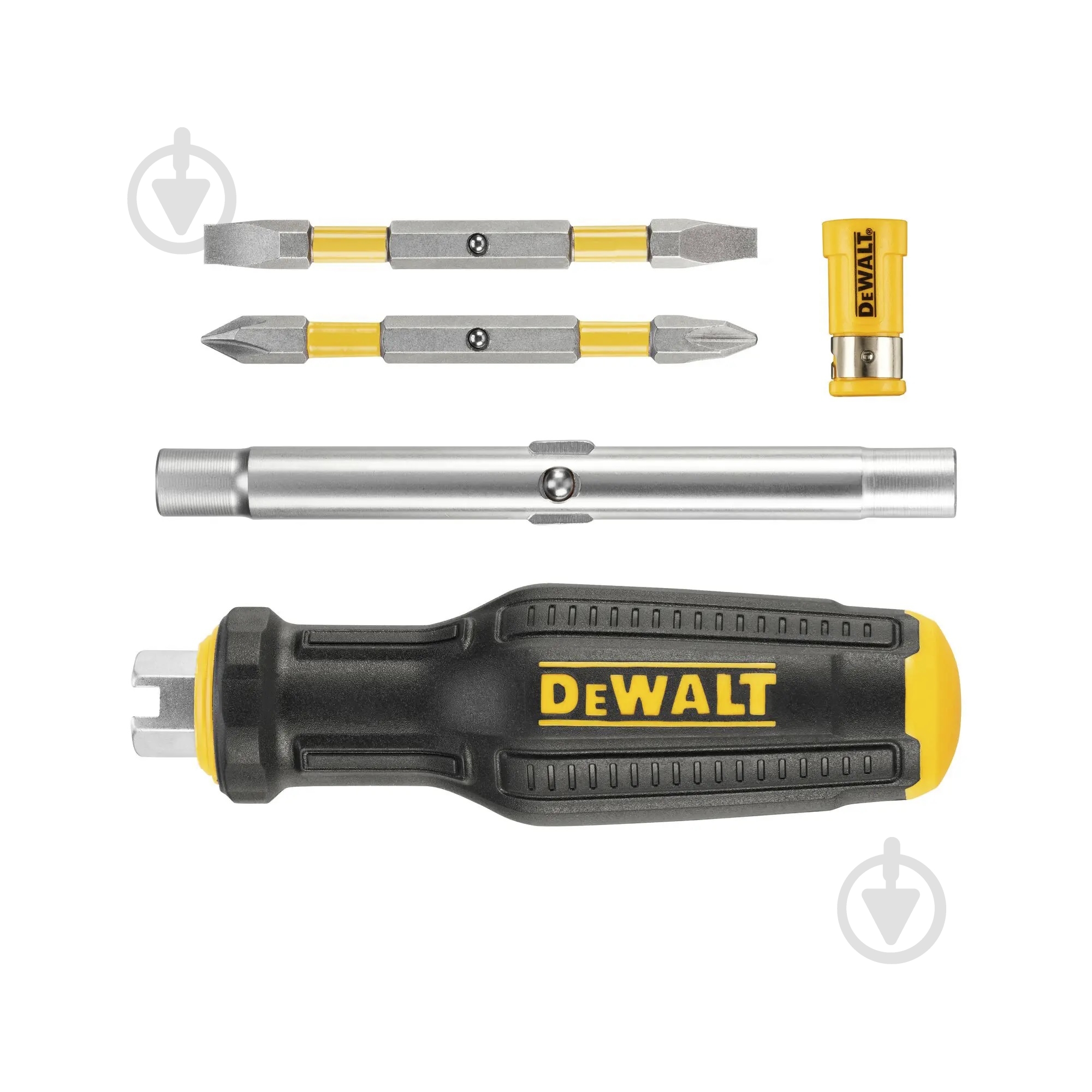 Викрутка-тримач біт DeWalt FULL FIT 6 Way з двома змінними бітами DWHT66569-0 - фото 3 Викрутка-тримач біт DeWalt FULL FIT 6 Way з двома змінними бітами DWHT66569-0 - фото 3