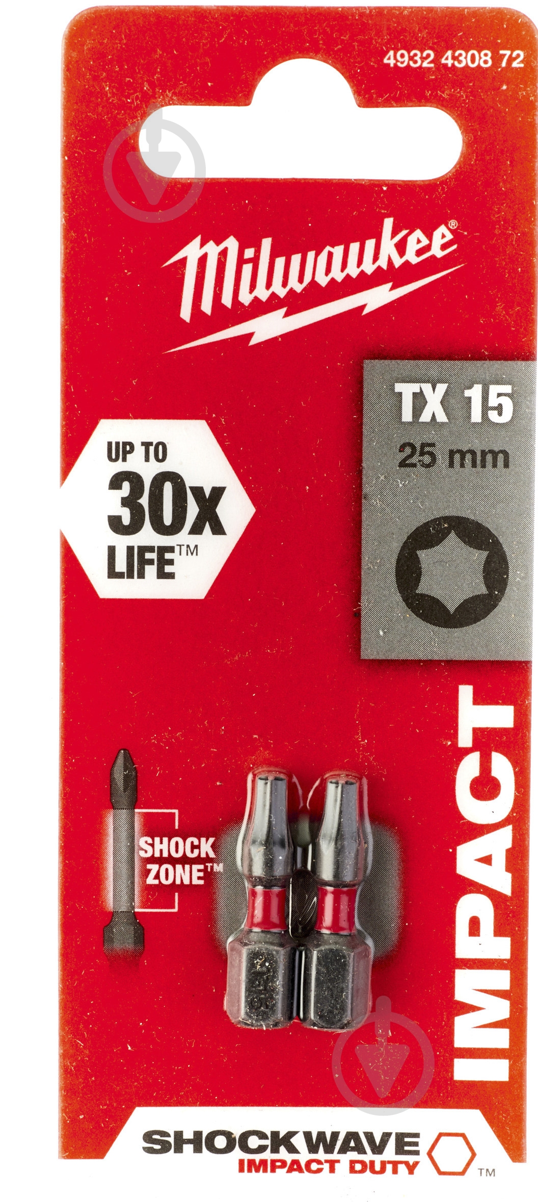 Бита Milwaukee Torx 2 шт. 4932430872 - фото 1