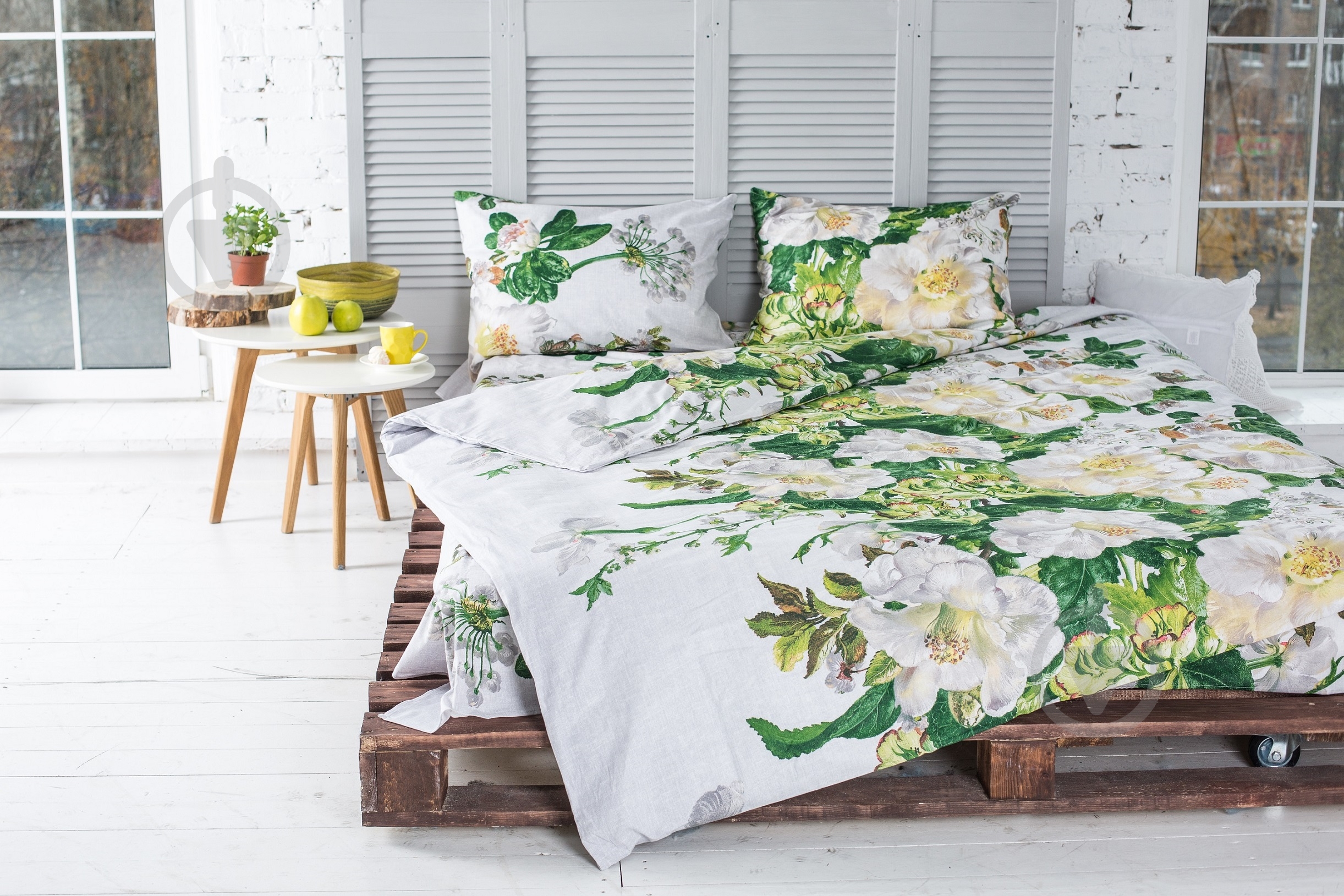 Комплект постельного белья 2.0 Евро Барокко белый белый Ecotton - фото 1