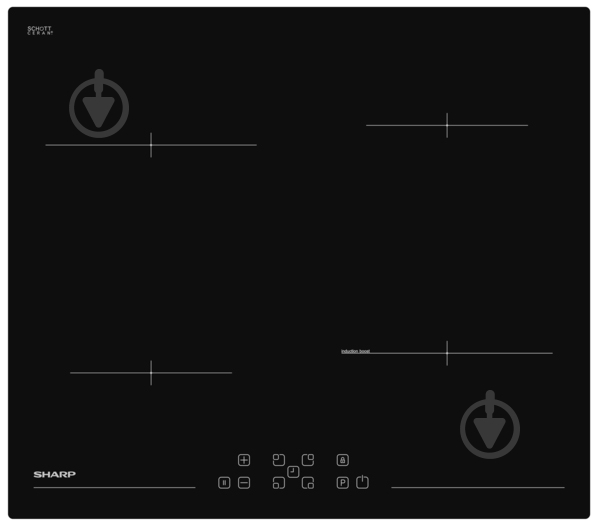 Варочная поверхность индукционная Sharp KH-6I45FT00-EU - фото 1 Варочная поверхность индукционная Sharp KH-6I45FT00-EU - фото 1