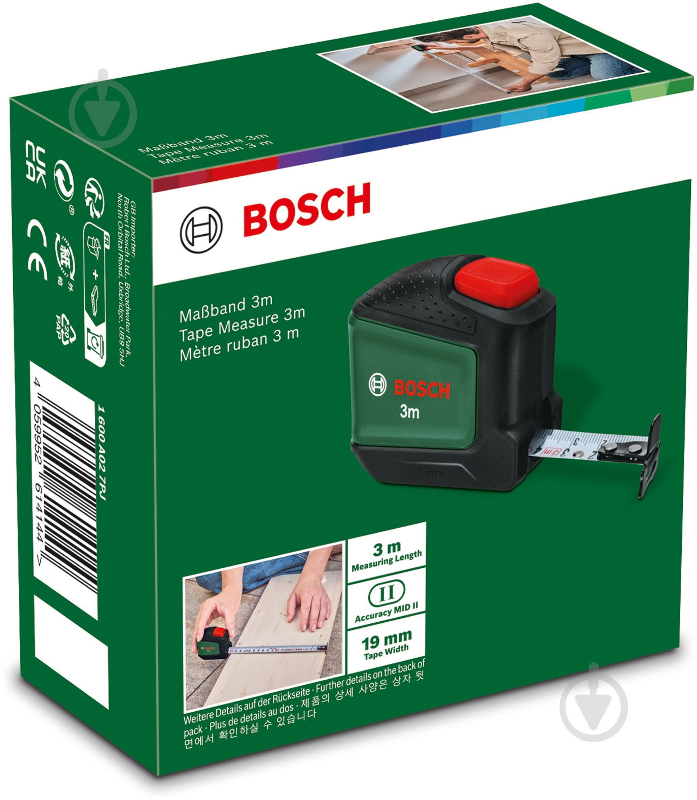 Рулетка Bosch 1600A032UX 3 м x 19 мм - фото 3 Рулетка Bosch 1600A032UX 3 м x 19 мм - фото 3