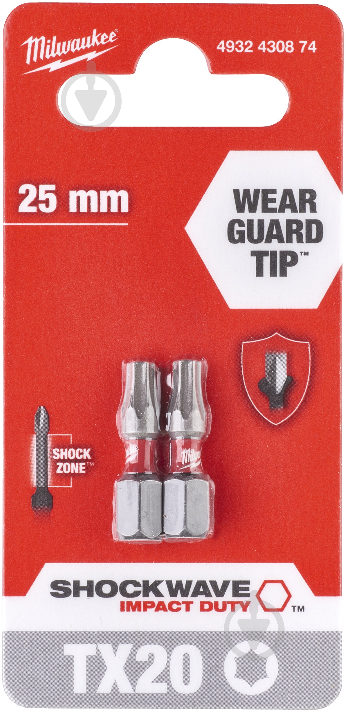 Бита Milwaukee Torx 2 шт. 4932430874 - фото 1