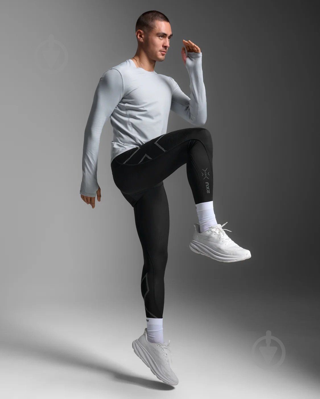 Футболка 2XU Ignition Grid Base Layer MR7448a_HBM/BRF р.M серый - фото 7